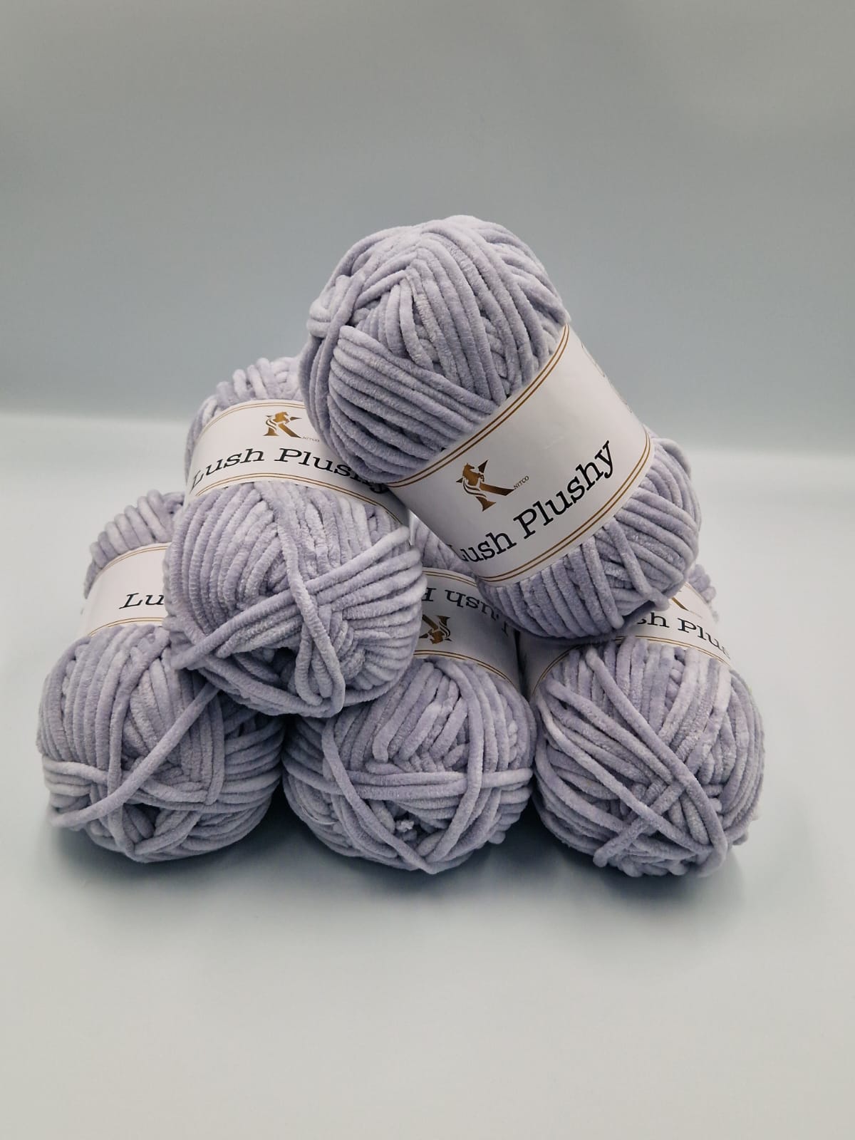 Knitco Lushy Plushy 5 x 100g - 100m - 100% Polyester Knitting Crochet Yarn