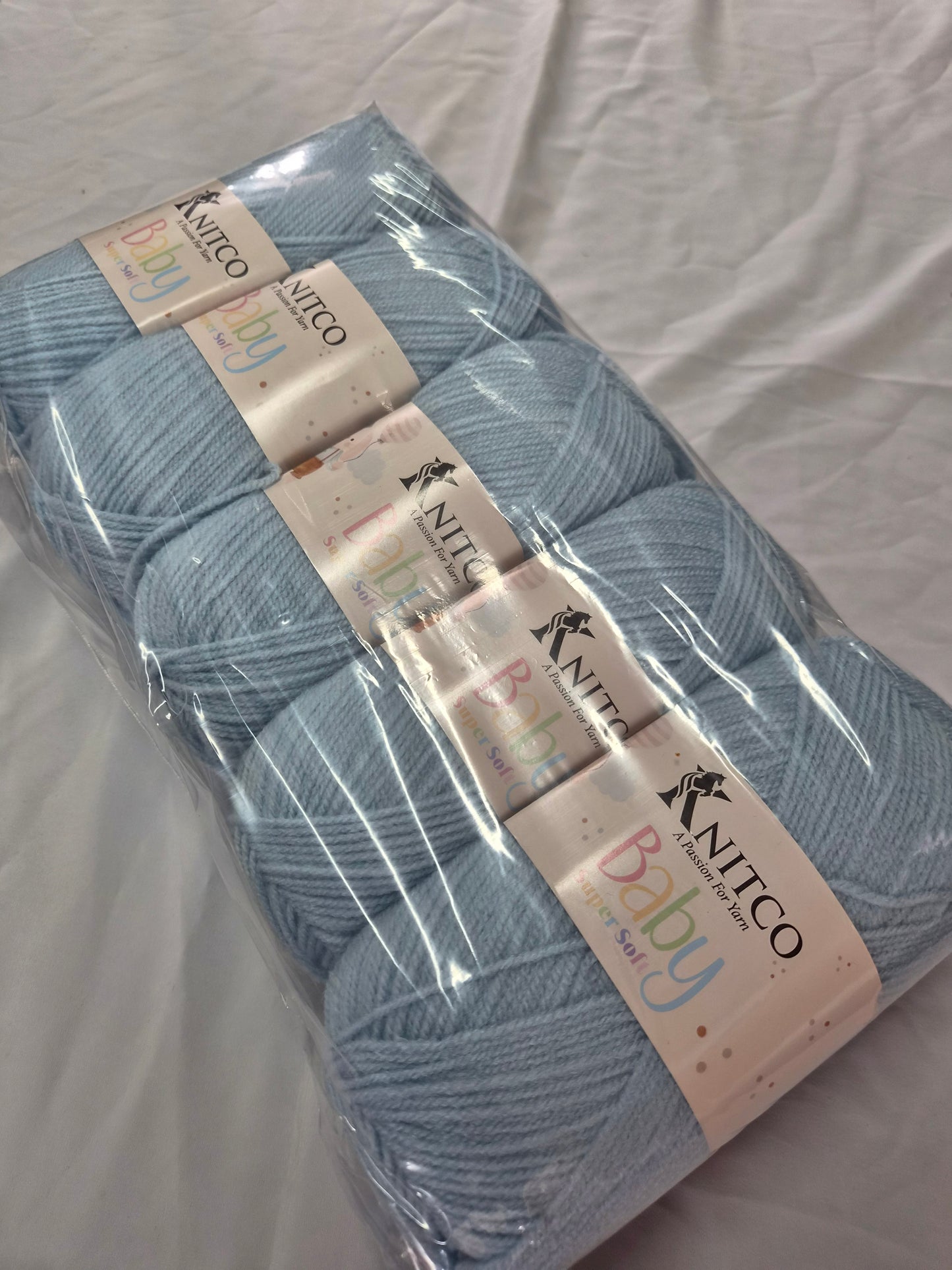 Knitco Baby Super Soft DK 5 x 100g - 300m - 100% Acrylic Knitting Crochet Yarn