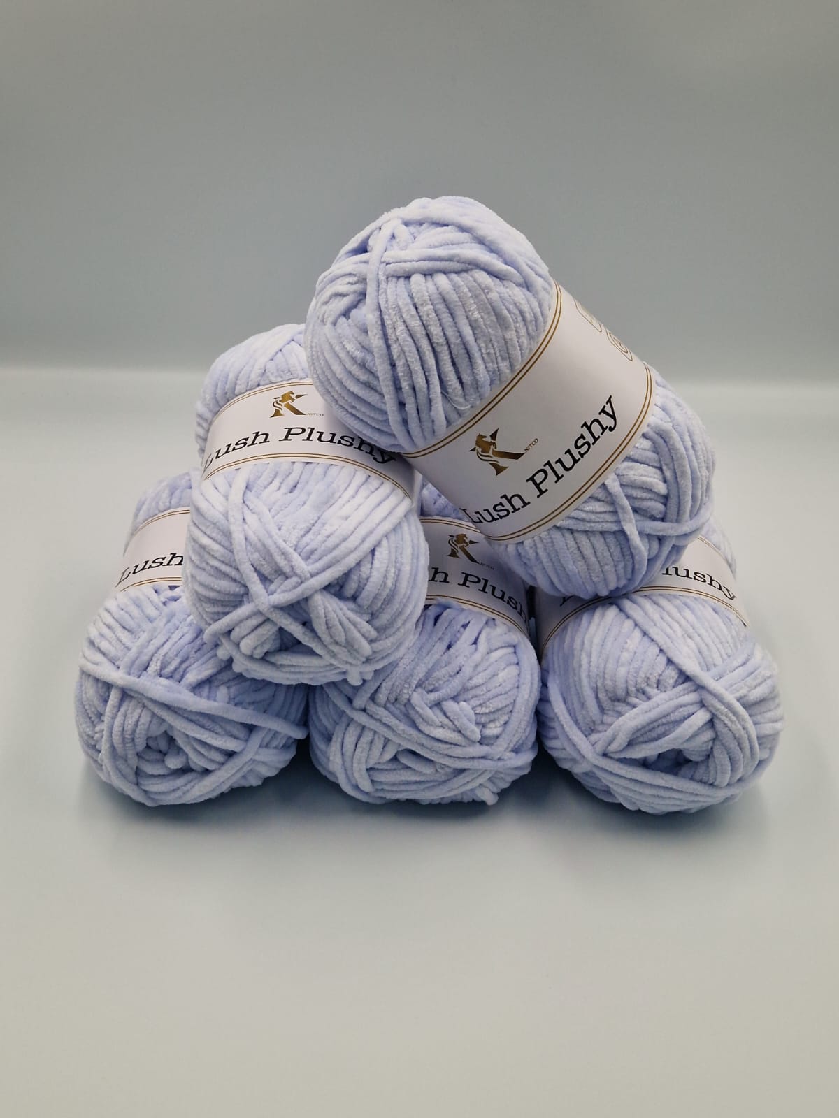 Knitco Lushy Plushy 5 x 100g - 100m - 100% Polyester Knitting Crochet Yarn