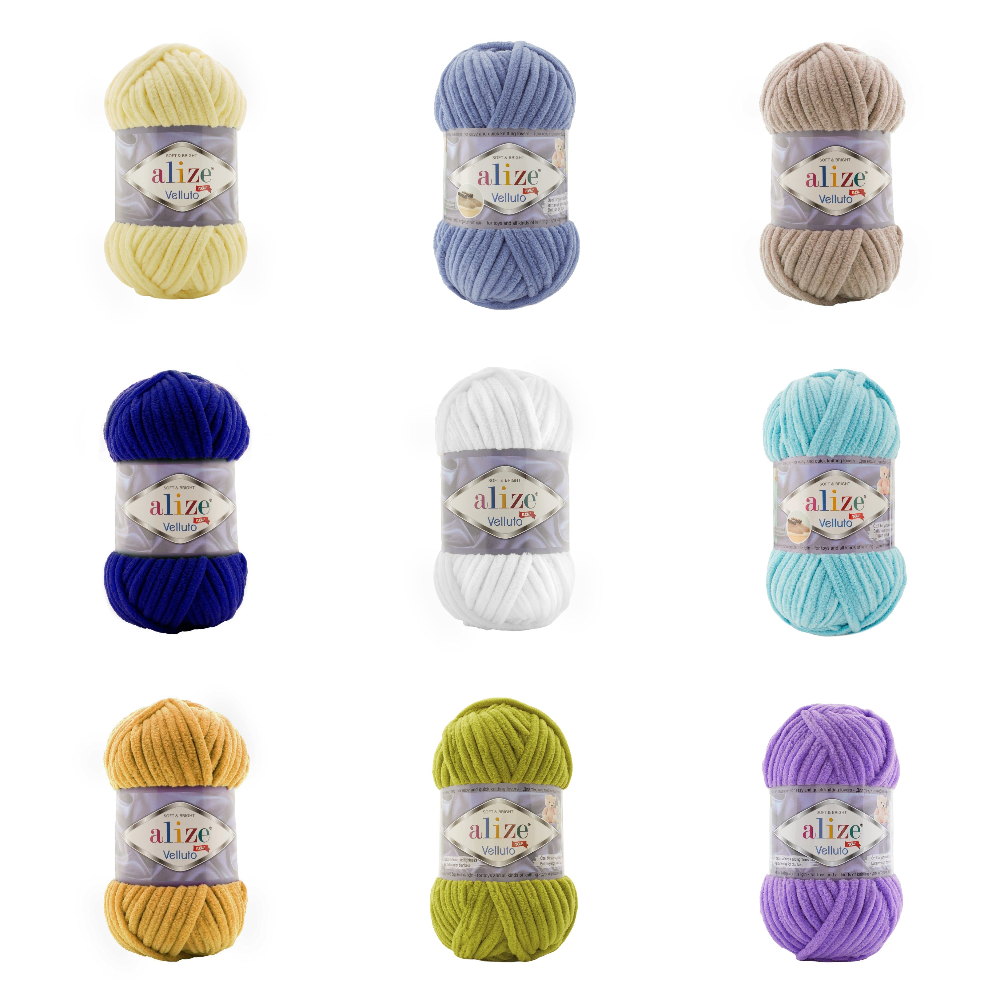 Hobby YARN Alize Velluto 5x 100 gram Turkse breiwol super