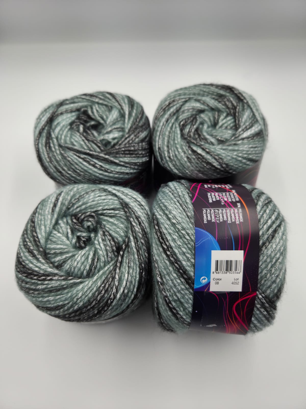 Knitco Cosmic Dust 4 x 100g - 100m - 10% Wool - 30% Acrylic - 25% Polyester - 35% Polyamide Knitting Crochet Yarn
