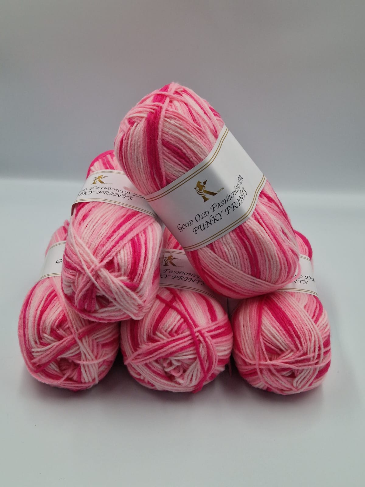 Knitco Good Old Fashioned Funky Prints DK 5 x 100g - 100% Acrylic Knitting Crochet Yarn