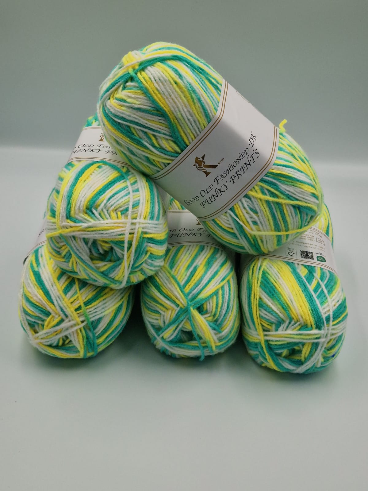Knitco Good Old Fashioned Funky Prints DK 5 x 100g - 100% Acrylic Knitting Crochet Yarn