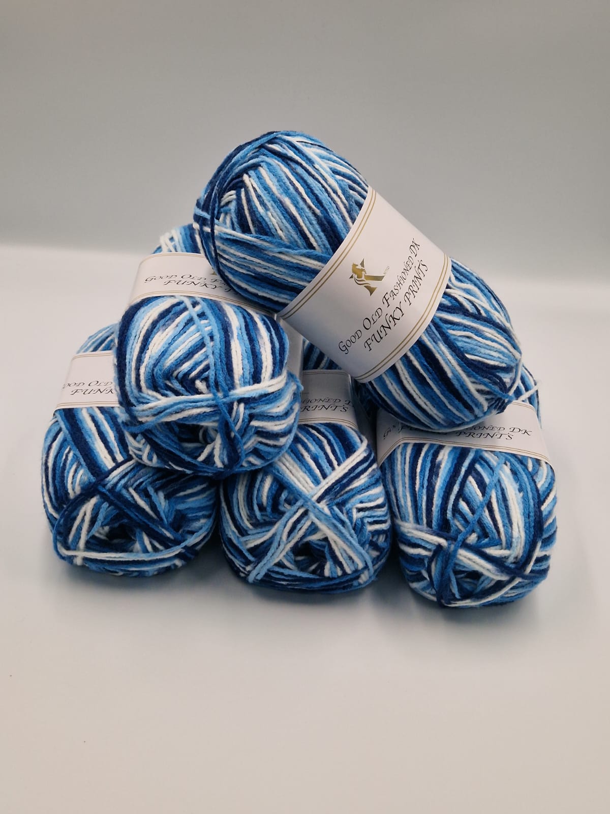 Knitco Good Old Fashioned Funky Prints DK 5 x 100g - 100% Acrylic Knitting Crochet Yarn