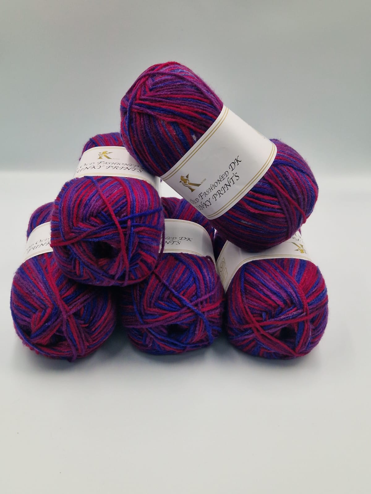Knitco Good Old Fashioned Funky Prints DK 5 x 100g - 100% Acrylic Knitting Crochet Yarn