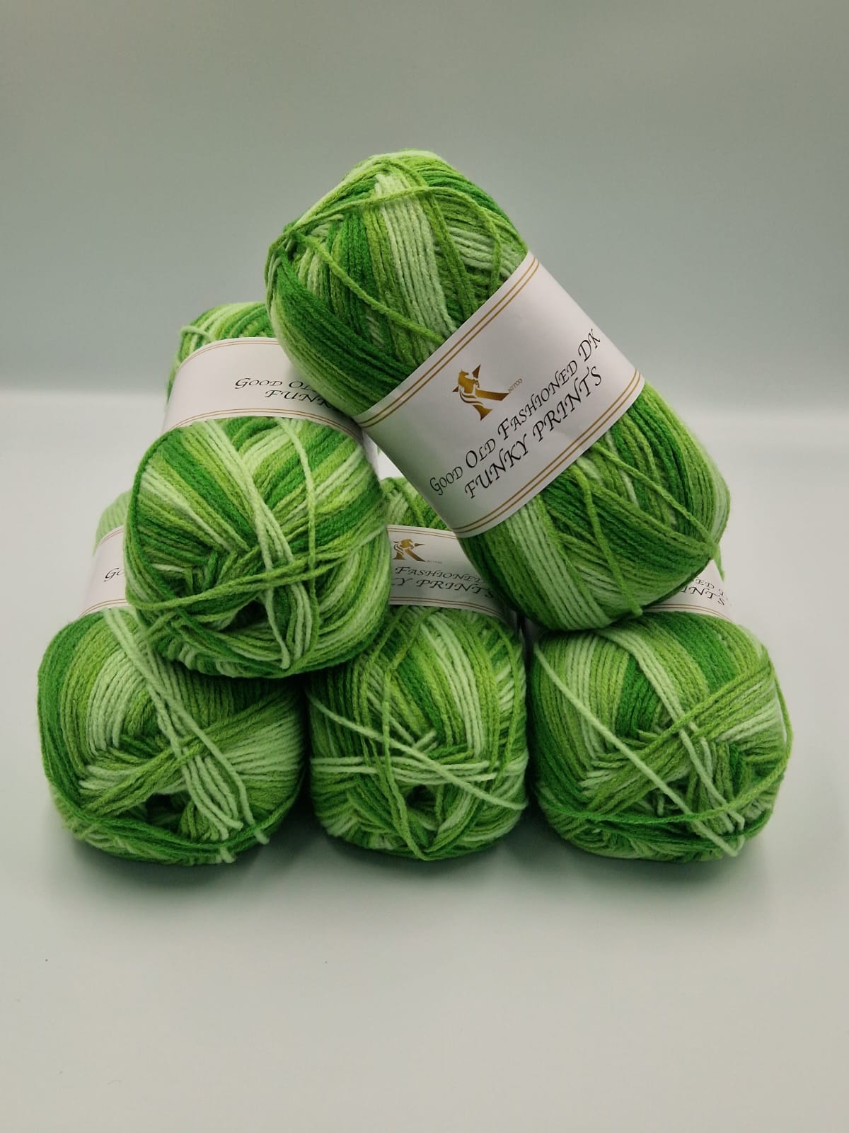 Knitco Good Old Fashioned Funky Prints DK 5 x 100g - 100% Acrylic Knitting Crochet Yarn