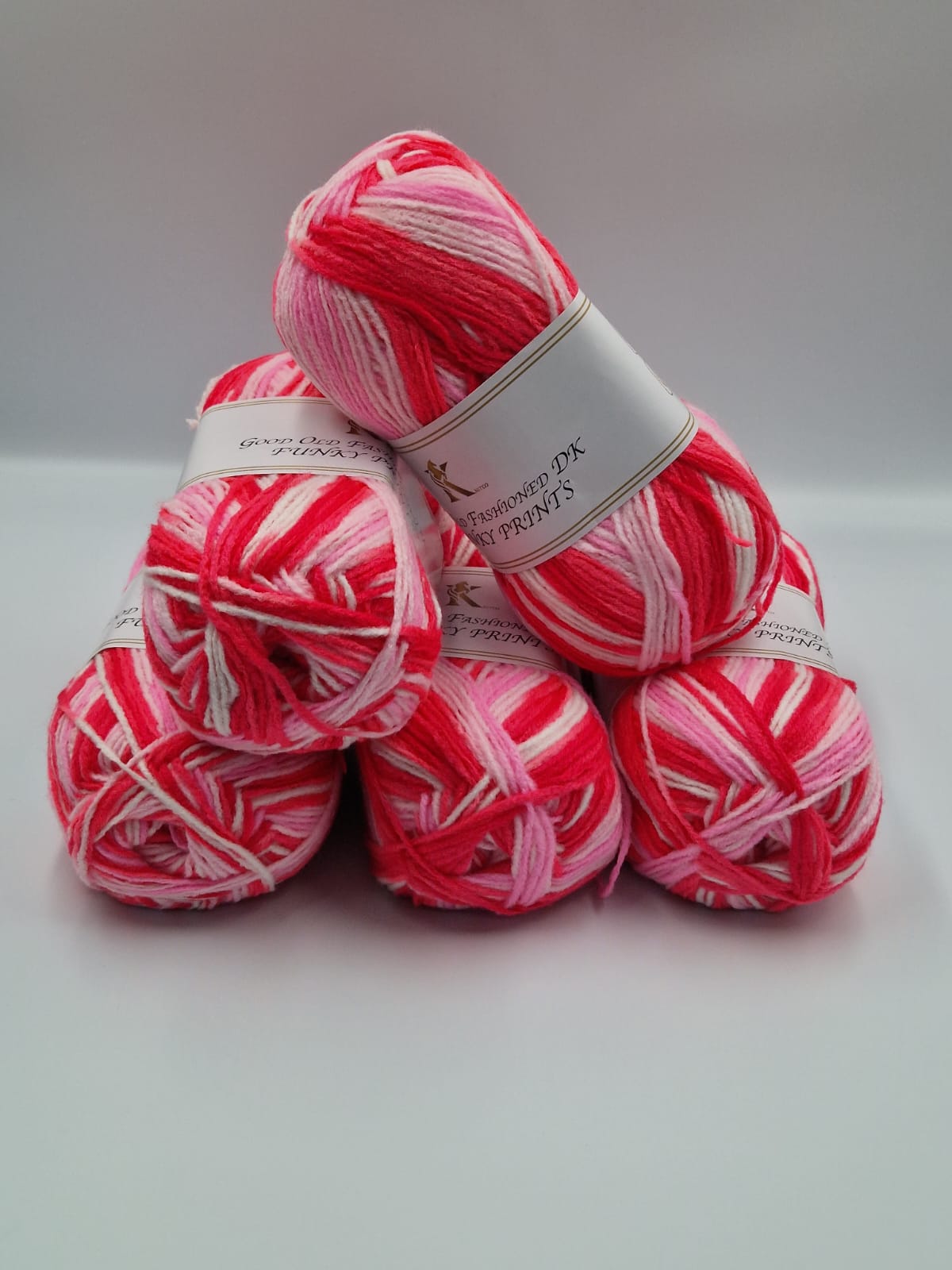 Knitco Good Old Fashioned Funky Prints DK 5 x 100g - 100% Acrylic Knitting Crochet Yarn