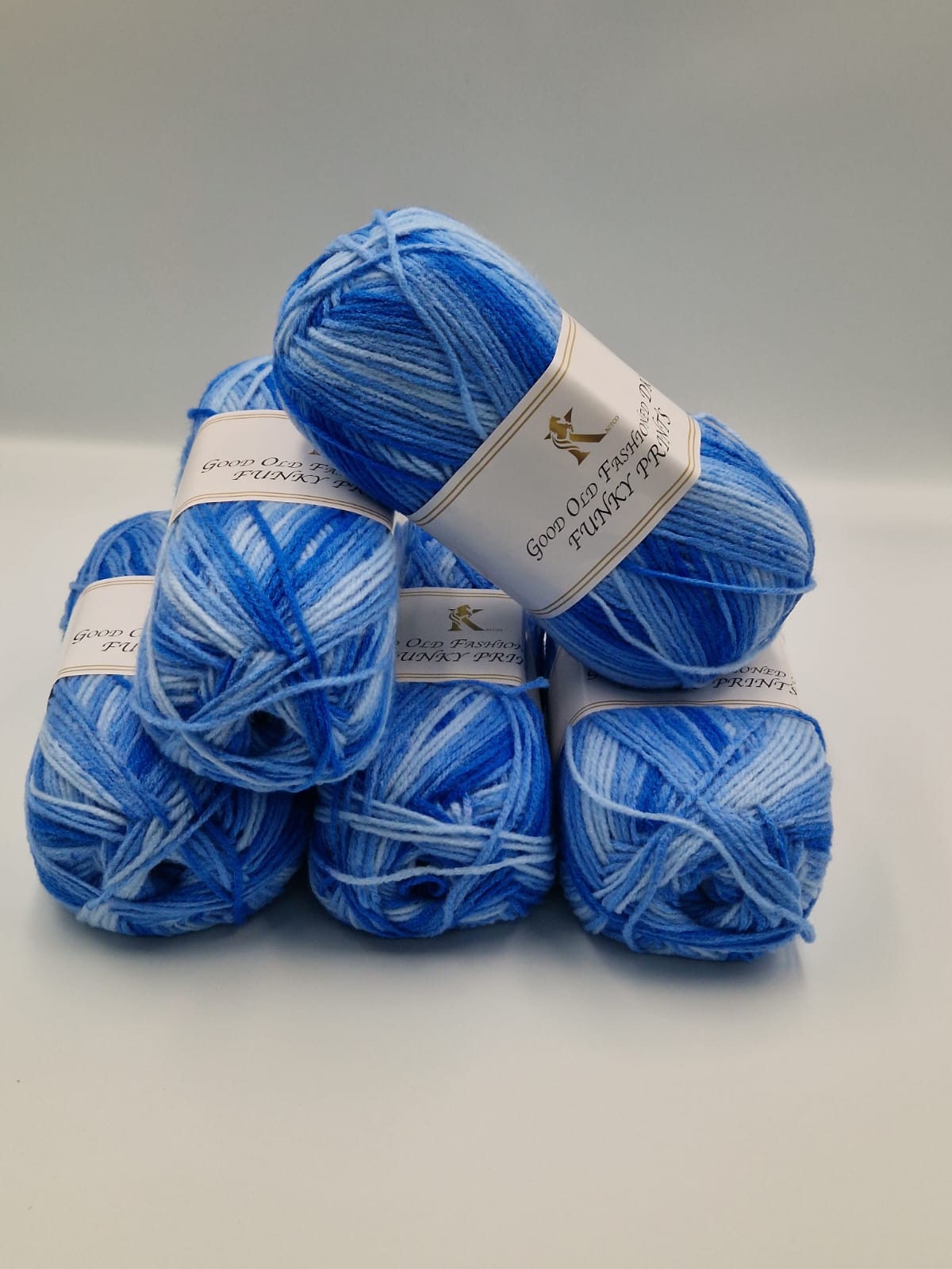 Knitco Good Old Fashioned Funky Prints DK 5 x 100g - 100% Acrylic Knitting Crochet Yarn