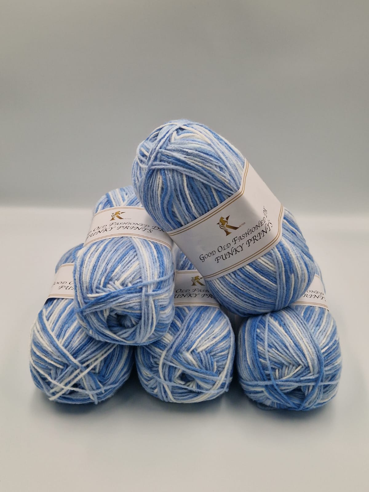 Knitco Good Old Fashioned Funky Prints DK 5 x 100g - 100% Acrylic Knitting Crochet Yarn