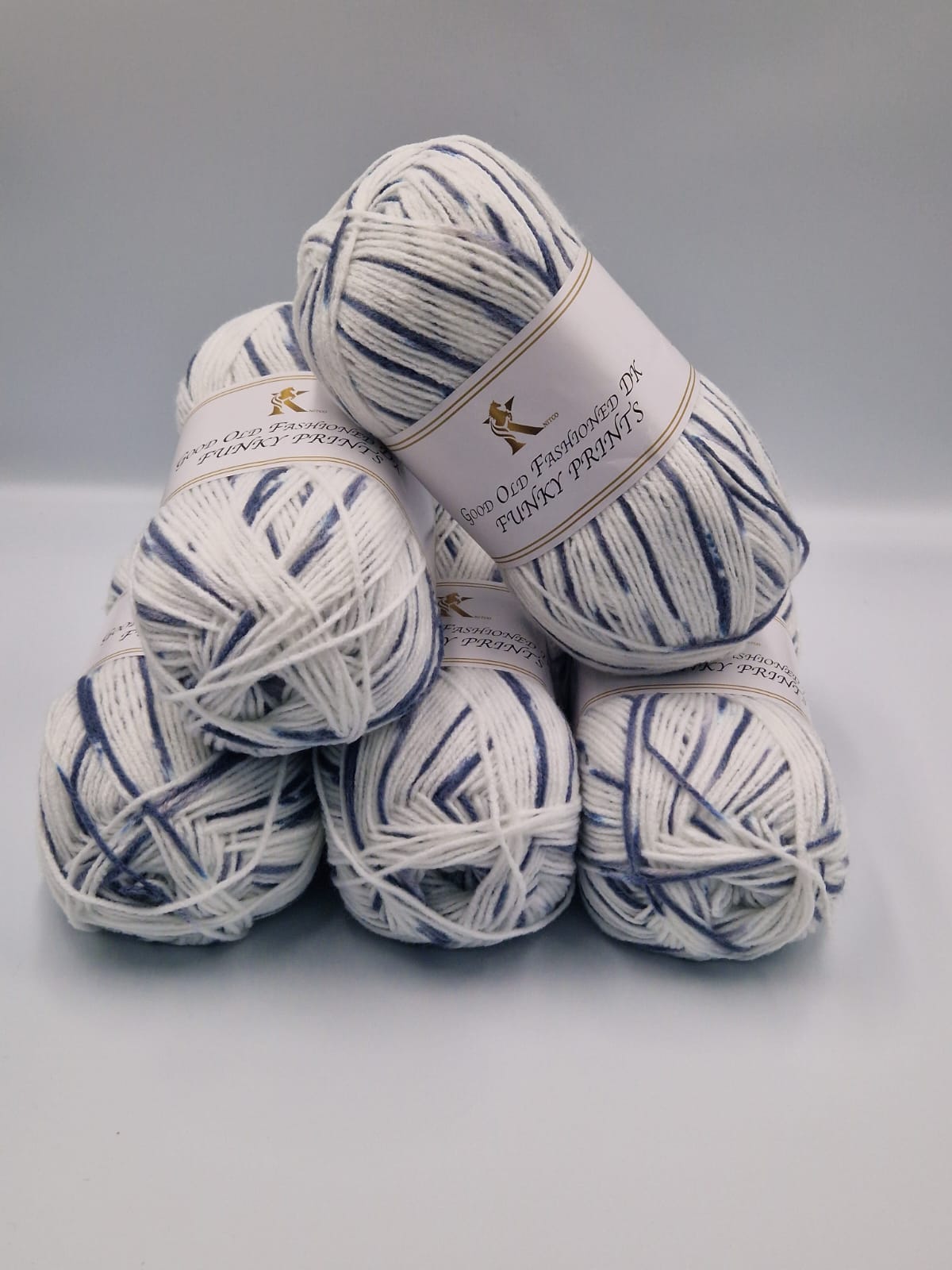 Knitco Good Old Fashioned Funky Prints DK 5 x 100g - 100% Acrylic Knitting Crochet Yarn