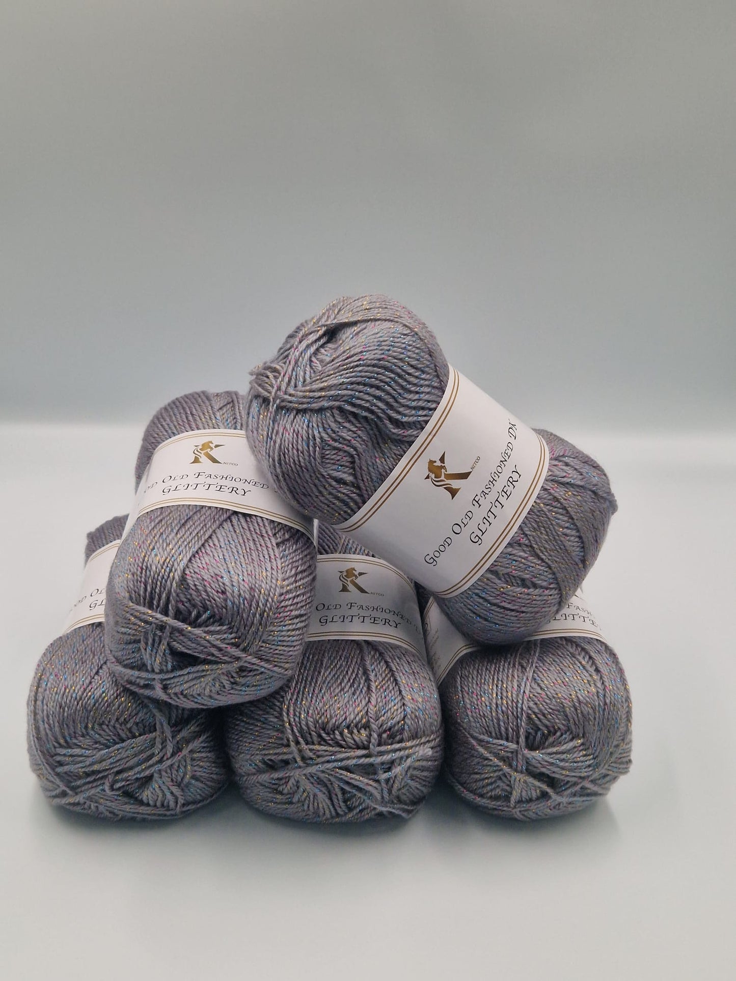 Knitco Good Old Fashioned Glittery DK 5 x 100g - 270m - 95% Acrylic - 5% Silk Knitting Crochet Yarn
