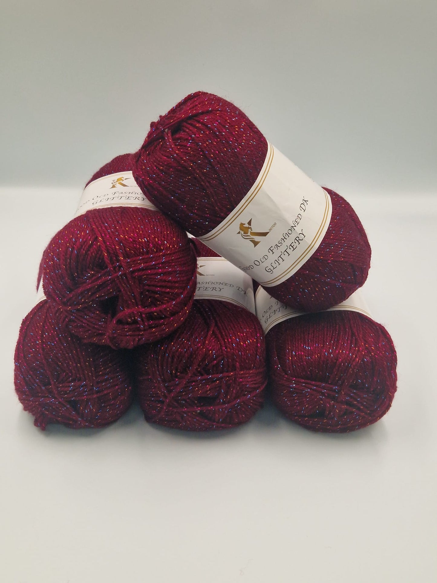 Knitco Good Old Fashioned Glittery DK 5 x 100g - 270m - 95% Acrylic - 5% Silk Knitting Crochet Yarn