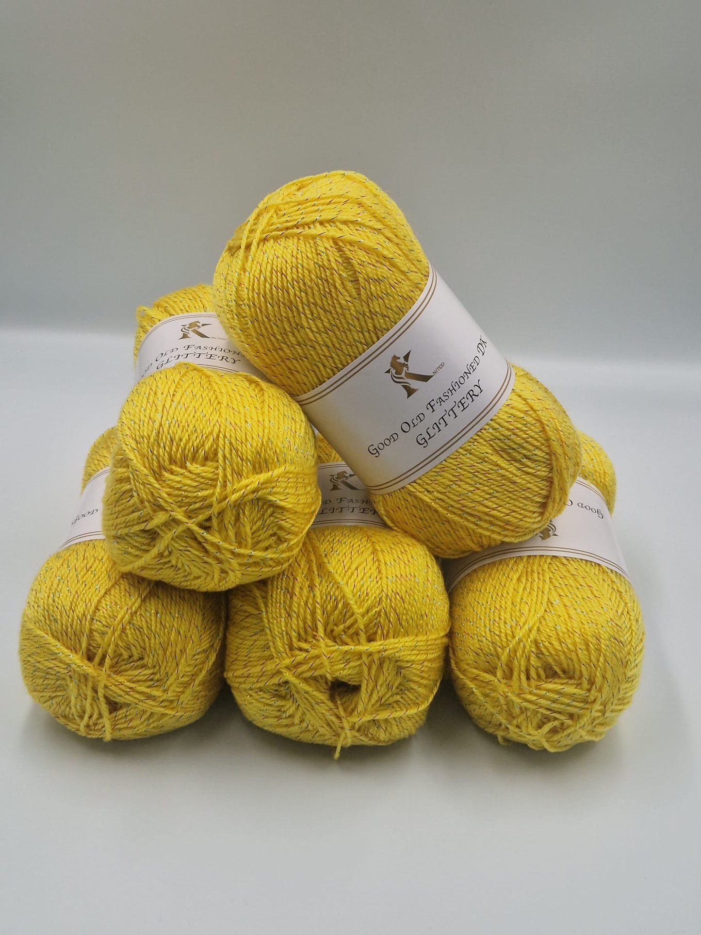 Knitco Good Old Fashioned Glittery DK 5 x 100g - 270m - 95% Acrylic - 5% Silk Knitting Crochet Yarn