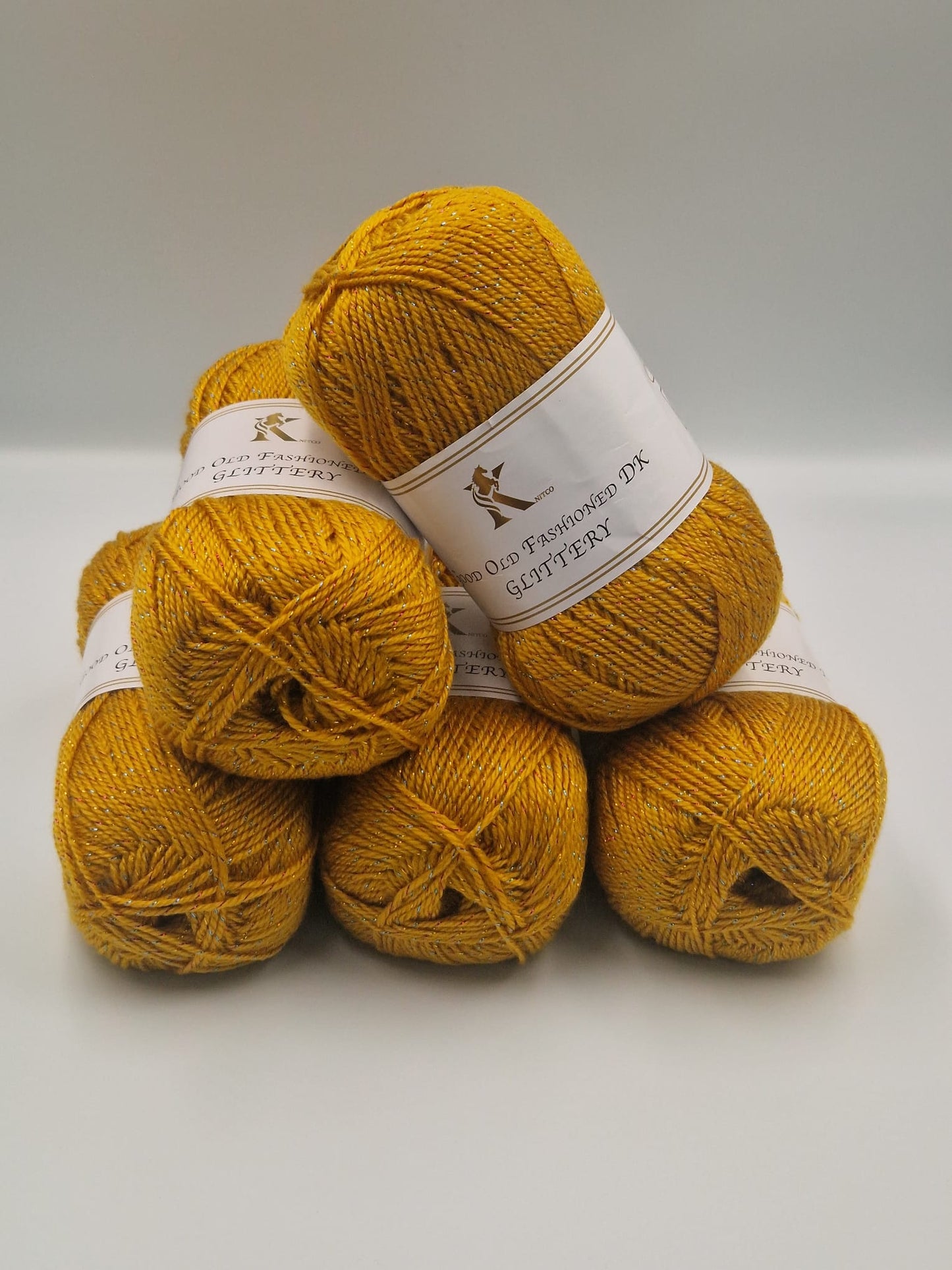 Knitco Good Old Fashioned Glittery DK 5 x 100g - 270m - 95% Acrylic - 5% Silk Knitting Crochet Yarn