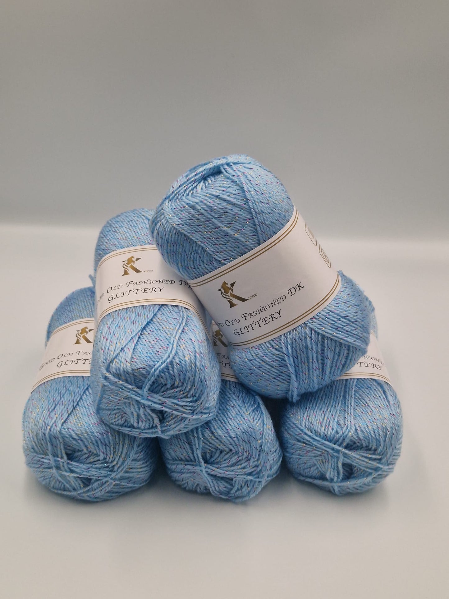 Knitco Good Old Fashioned Glittery DK 5 x 100g - 270m - 95% Acrylic - 5% Silk Knitting Crochet Yarn