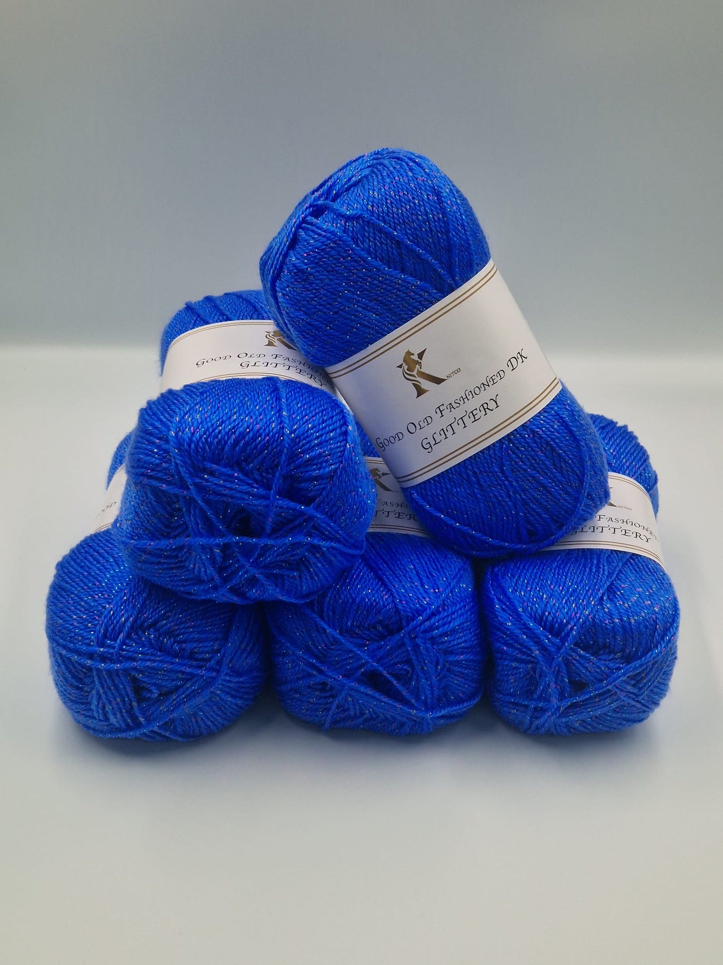 Knitco Good Old Fashioned Glittery DK 5 x 100g - 270m - 95% Acrylic - 5% Silk Knitting Crochet Yarn