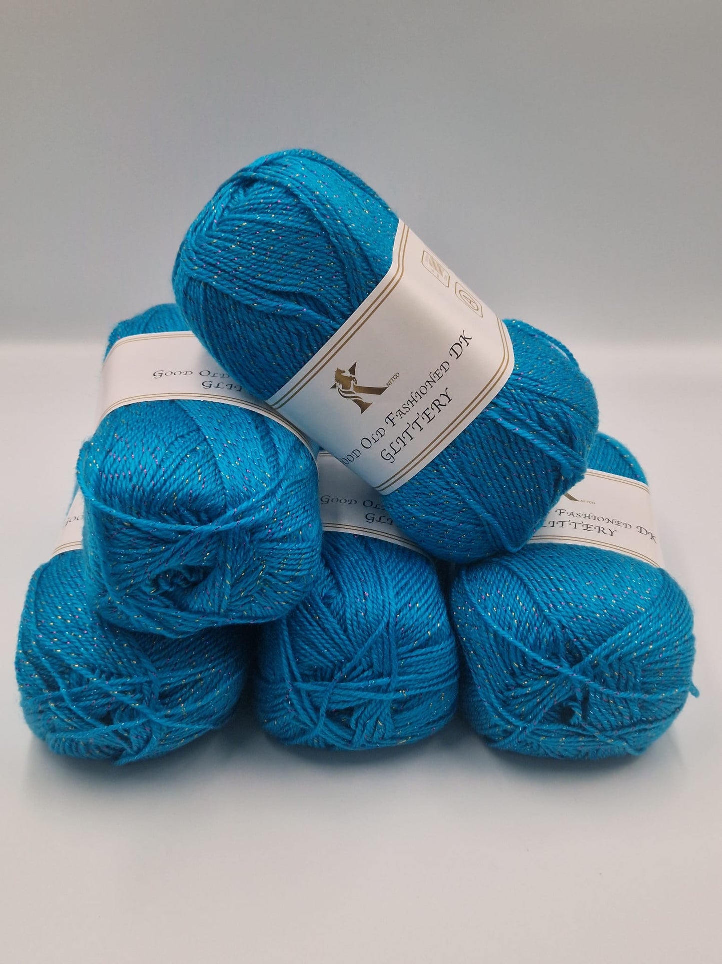Knitco Good Old Fashioned Glittery DK 5 x 100g - 270m - 95% Acrylic - 5% Silk Knitting Crochet Yarn