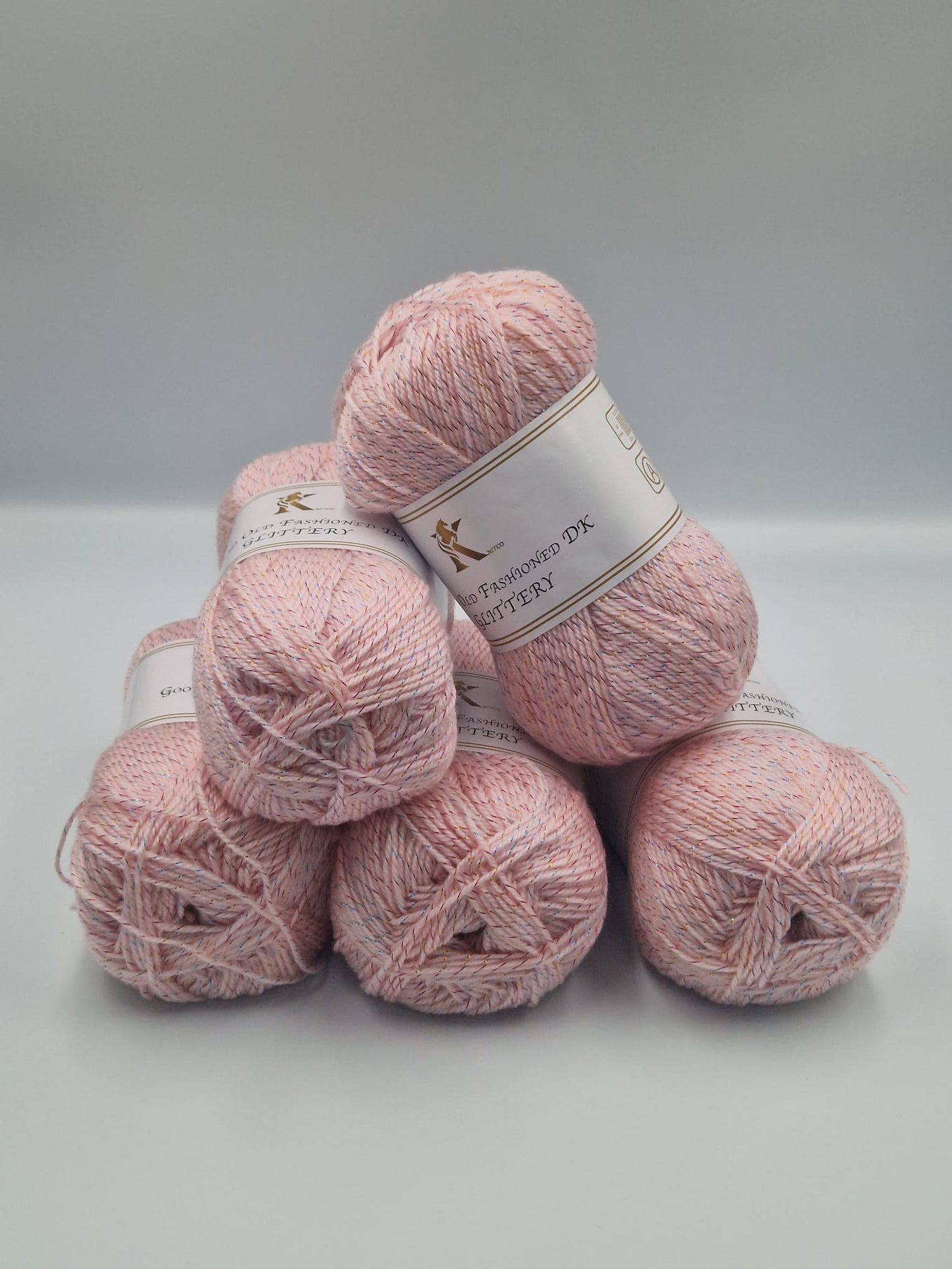 Knitco Good Old Fashioned Glittery DK 5 x 100g - 270m - 95% Acrylic - 5% Silk Knitting Crochet Yarn