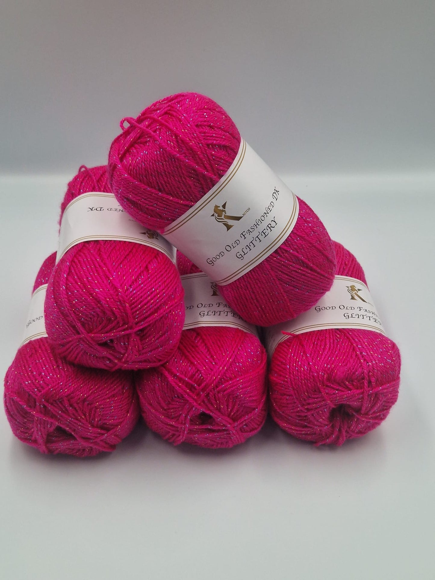 Knitco Good Old Fashioned Glittery DK 5 x 100g - 270m - 95% Acrylic - 5% Silk Knitting Crochet Yarn