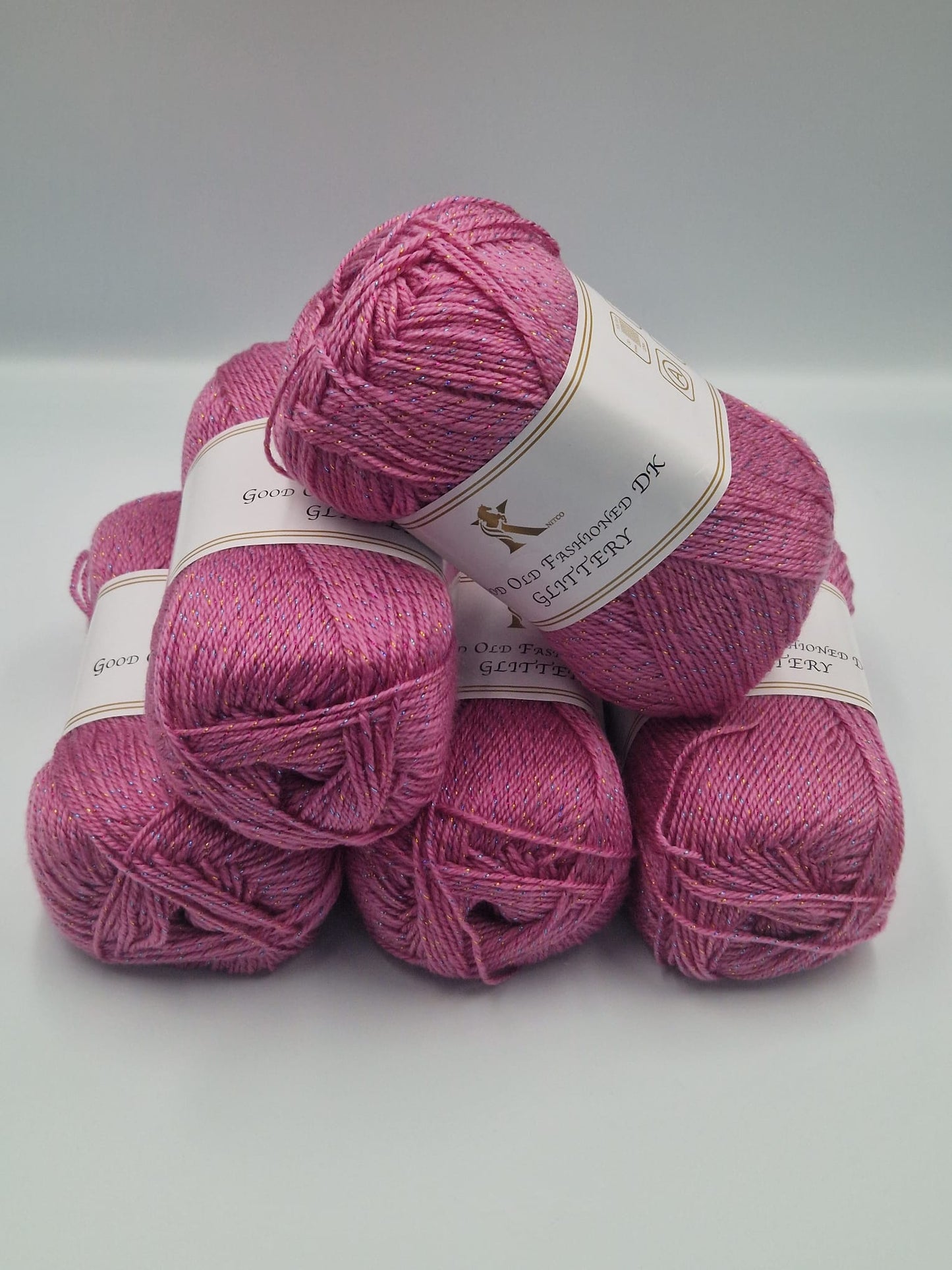 Knitco Good Old Fashioned Glittery DK 5 x 100g - 270m - 95% Acrylic - 5% Silk Knitting Crochet Yarn