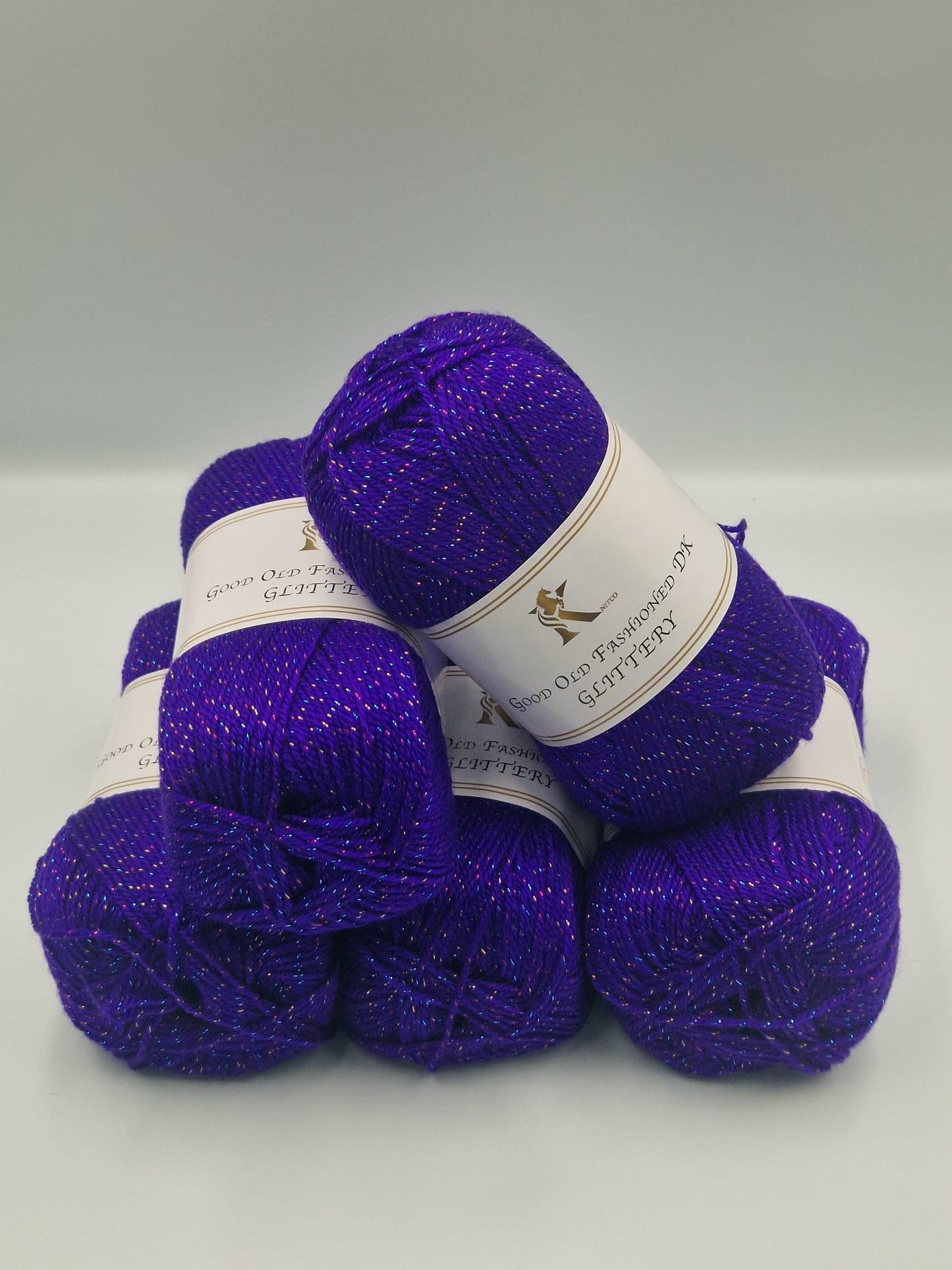 Knitco Good Old Fashioned Glittery DK 5 x 100g - 270m - 95% Acrylic - 5% Silk Knitting Crochet Yarn