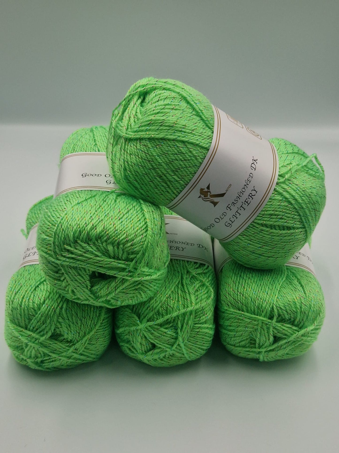 Knitco Good Old Fashioned Glittery DK 5 x 100g - 270m - 95% Acrylic - 5% Silk Knitting Crochet Yarn