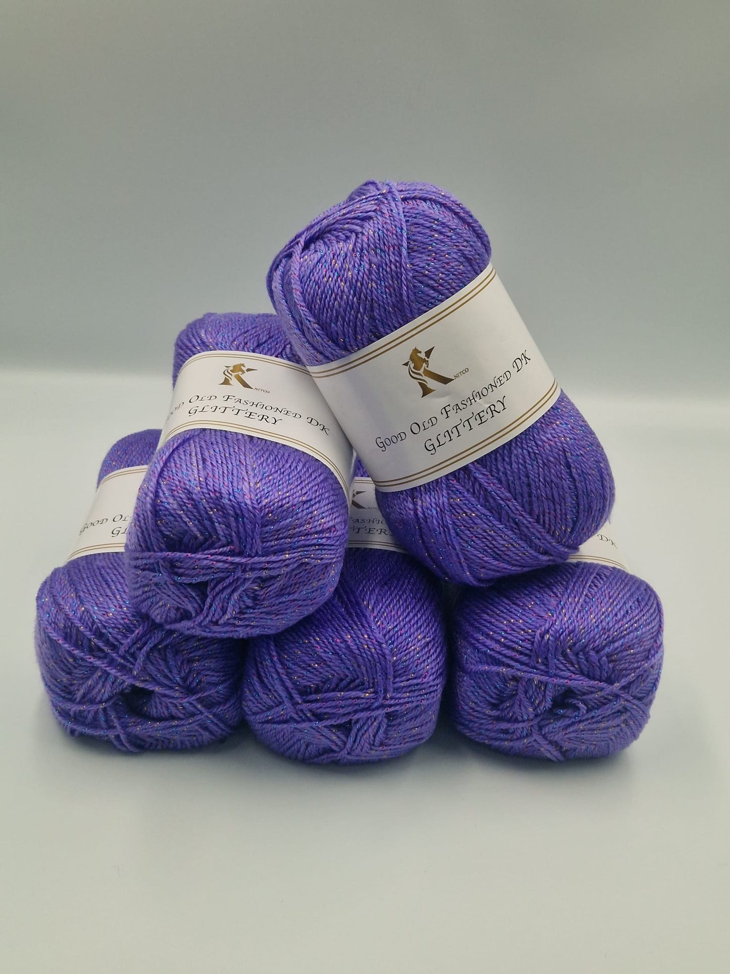 Knitco Good Old Fashioned Glittery DK 5 x 100g - 270m - 95% Acrylic - 5% Silk Knitting Crochet Yarn