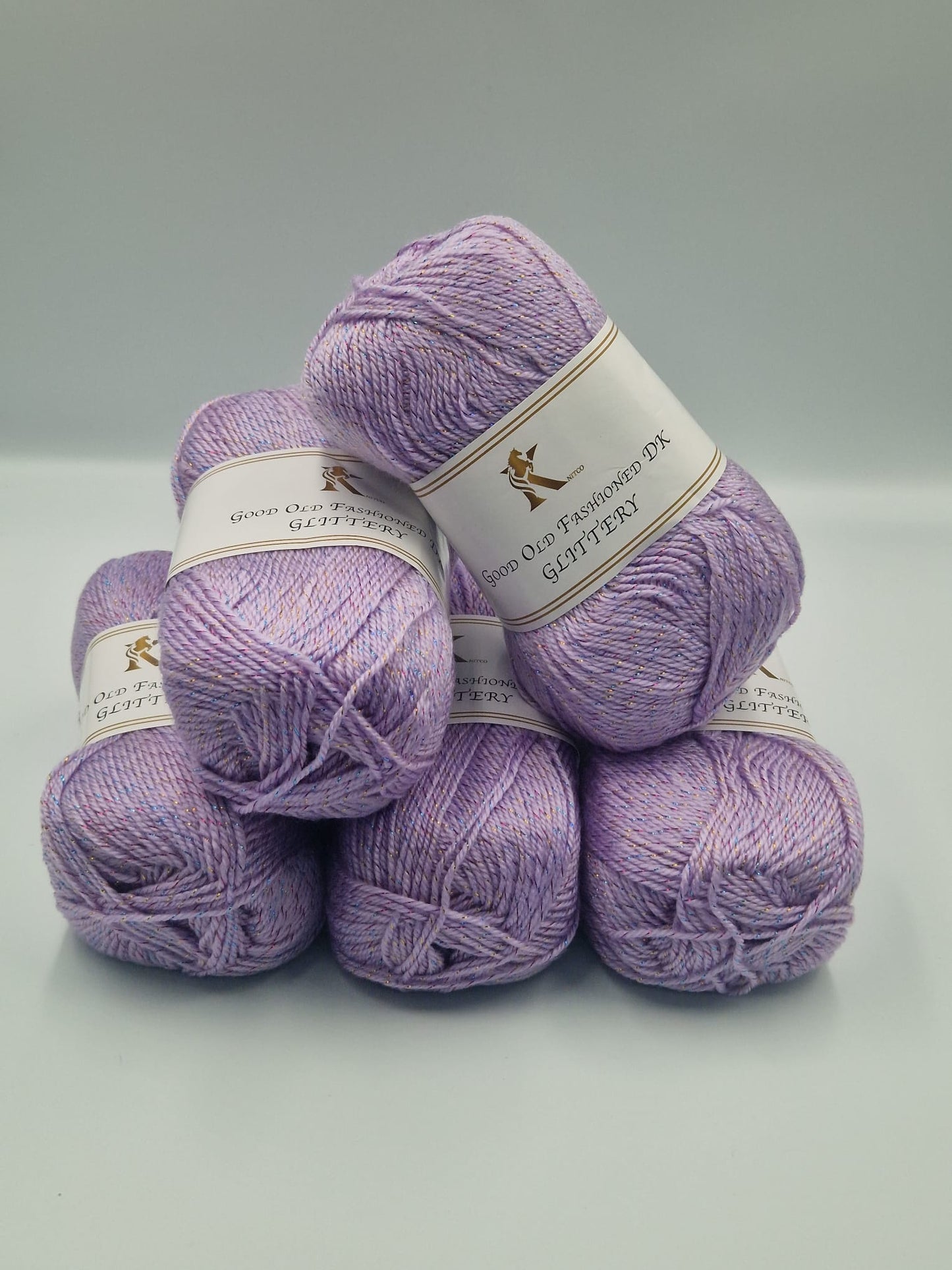 Knitco Good Old Fashioned Glittery DK 5 x 100g - 270m - 95% Acrylic - 5% Silk Knitting Crochet Yarn
