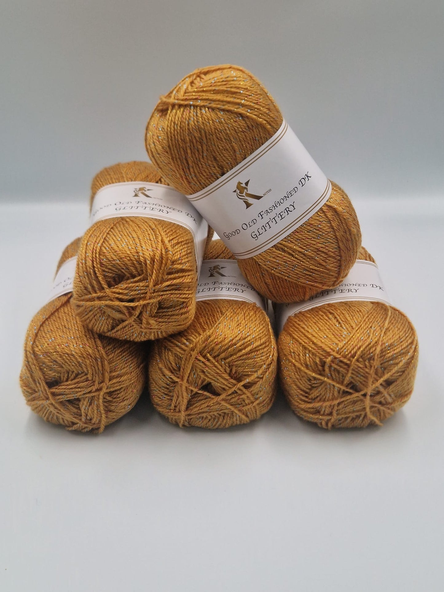 Knitco Good Old Fashioned Glittery DK 5 x 100g - 270m - 95% Acrylic - 5% Silk Knitting Crochet Yarn