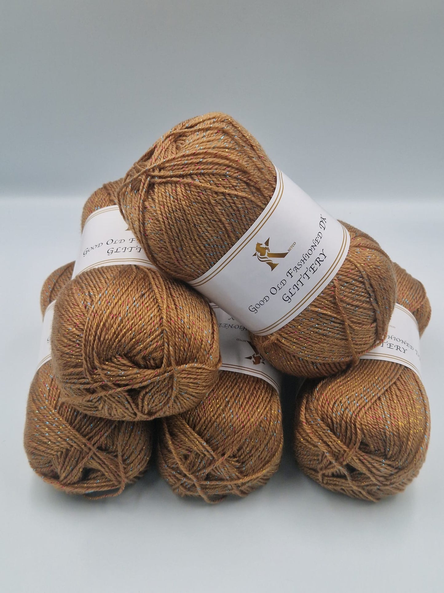 Knitco Good Old Fashioned Glittery DK 5 x 100g - 270m - 95% Acrylic - 5% Silk Knitting Crochet Yarn