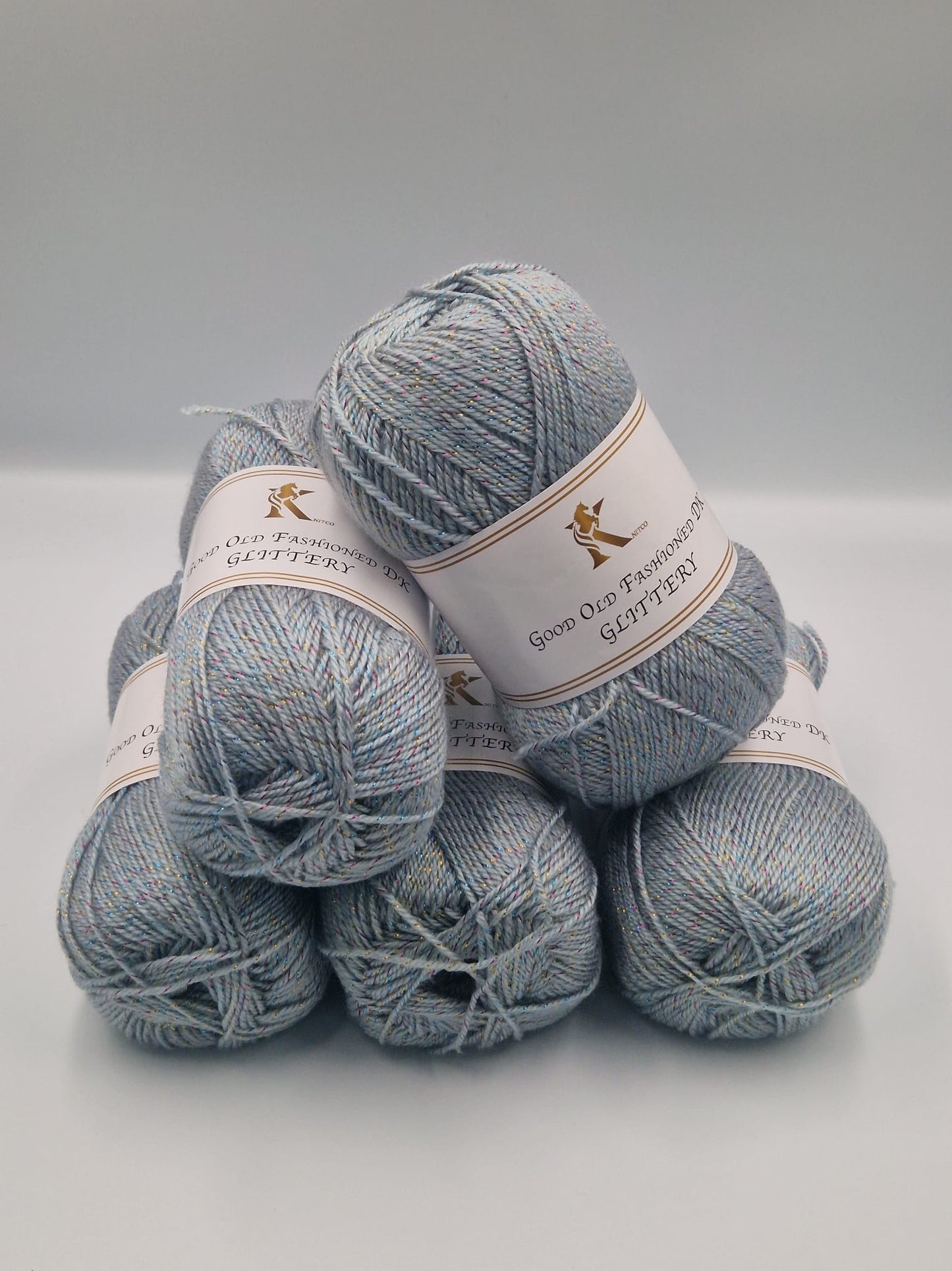 Knitco Good Old Fashioned Glittery DK 5 x 100g - 270m - 95% Acrylic - 5% Silk Knitting Crochet Yarn