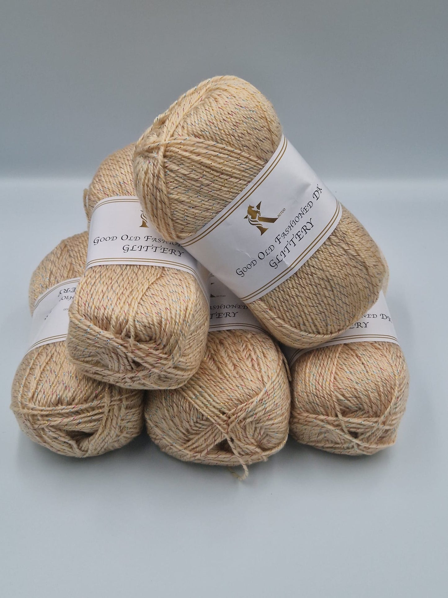 Knitco Good Old Fashioned Glittery DK 5 x 100g - 270m - 95% Acrylic - 5% Silk Knitting Crochet Yarn