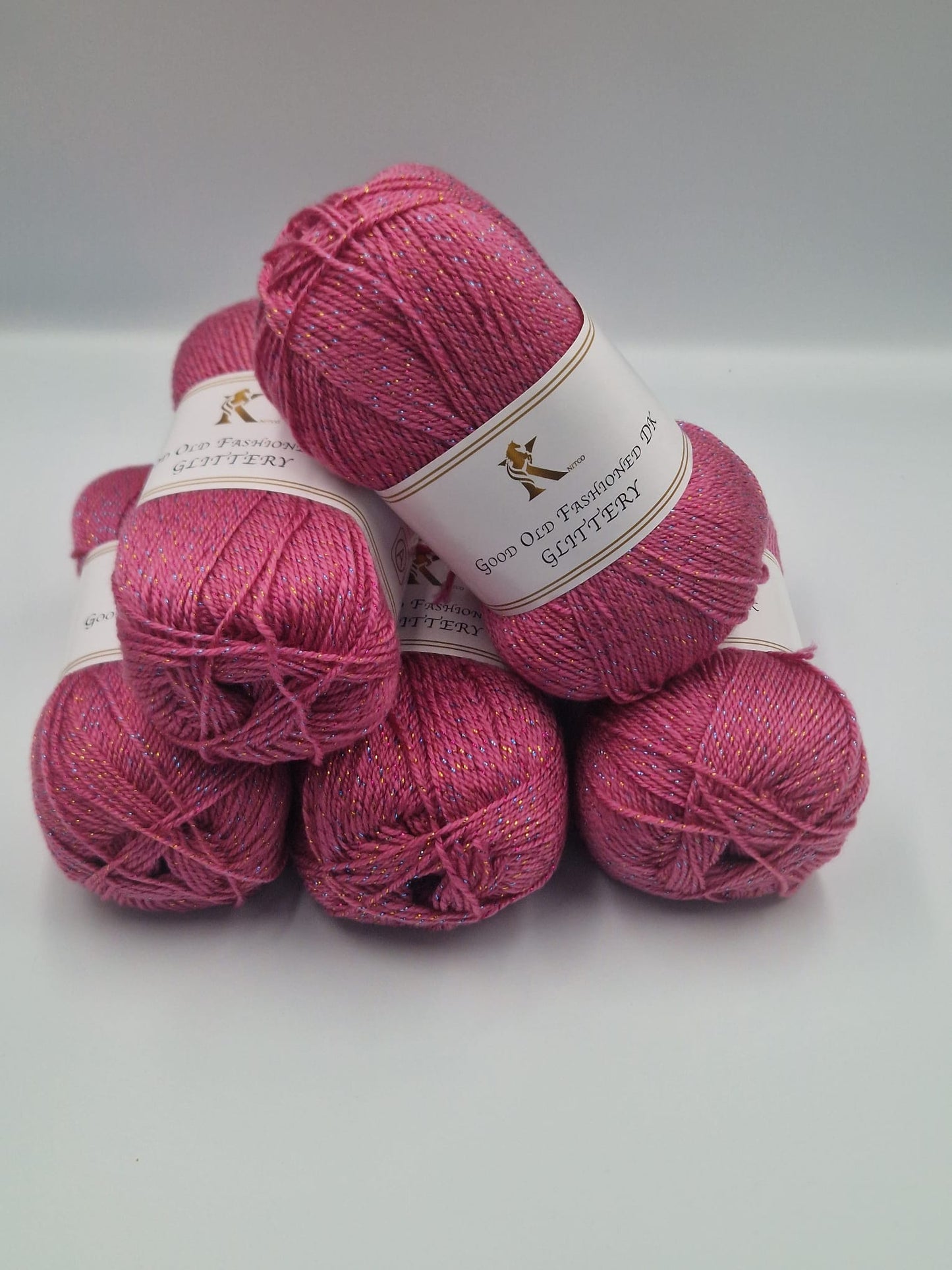 Knitco Good Old Fashioned Glittery DK 5 x 100g - 270m - 95% Acrylic - 5% Silk Knitting Crochet Yarn