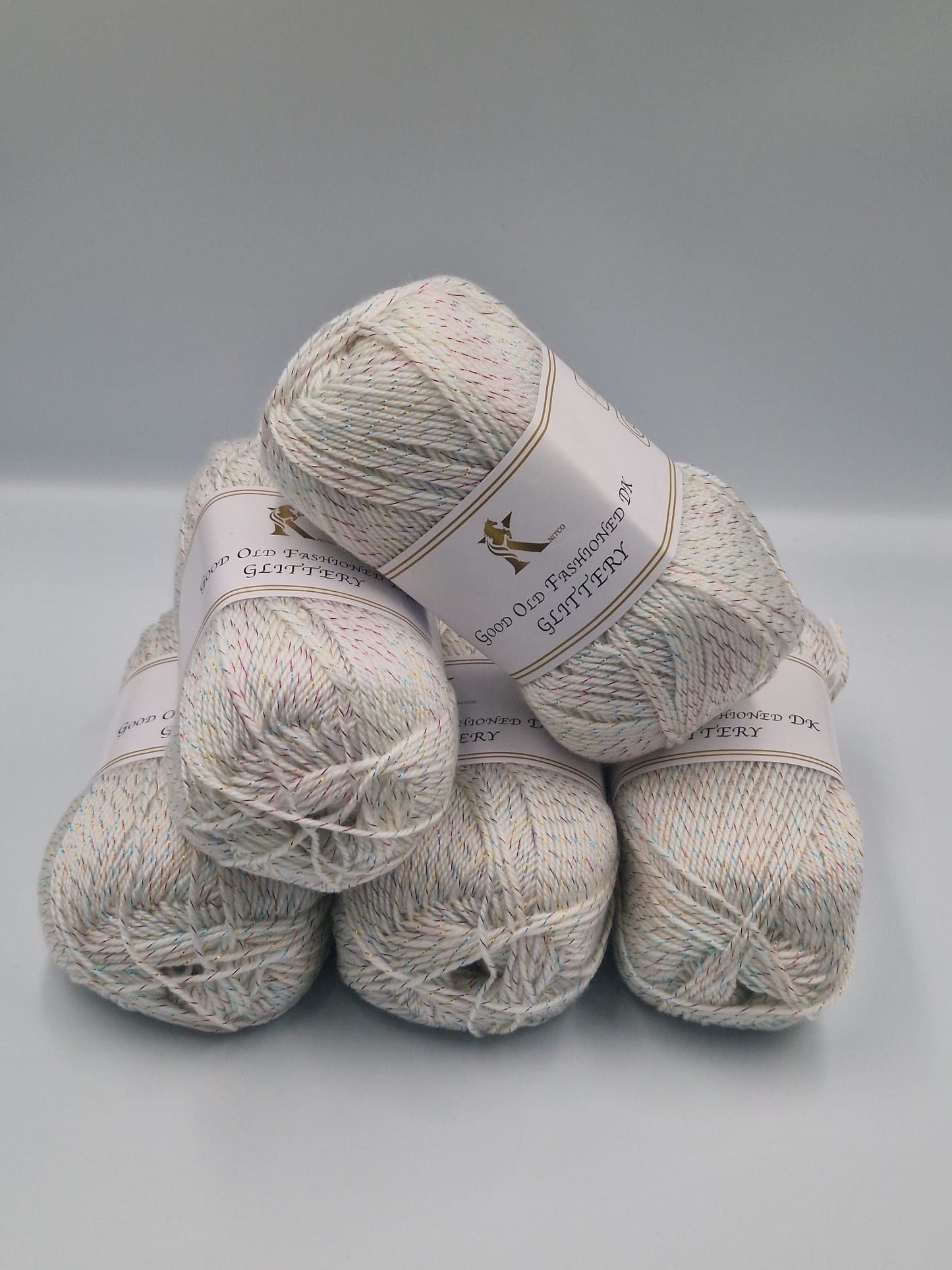 Knitco Good Old Fashioned Glittery DK 5 x 100g - 270m - 95% Acrylic - 5% Silk Knitting Crochet Yarn