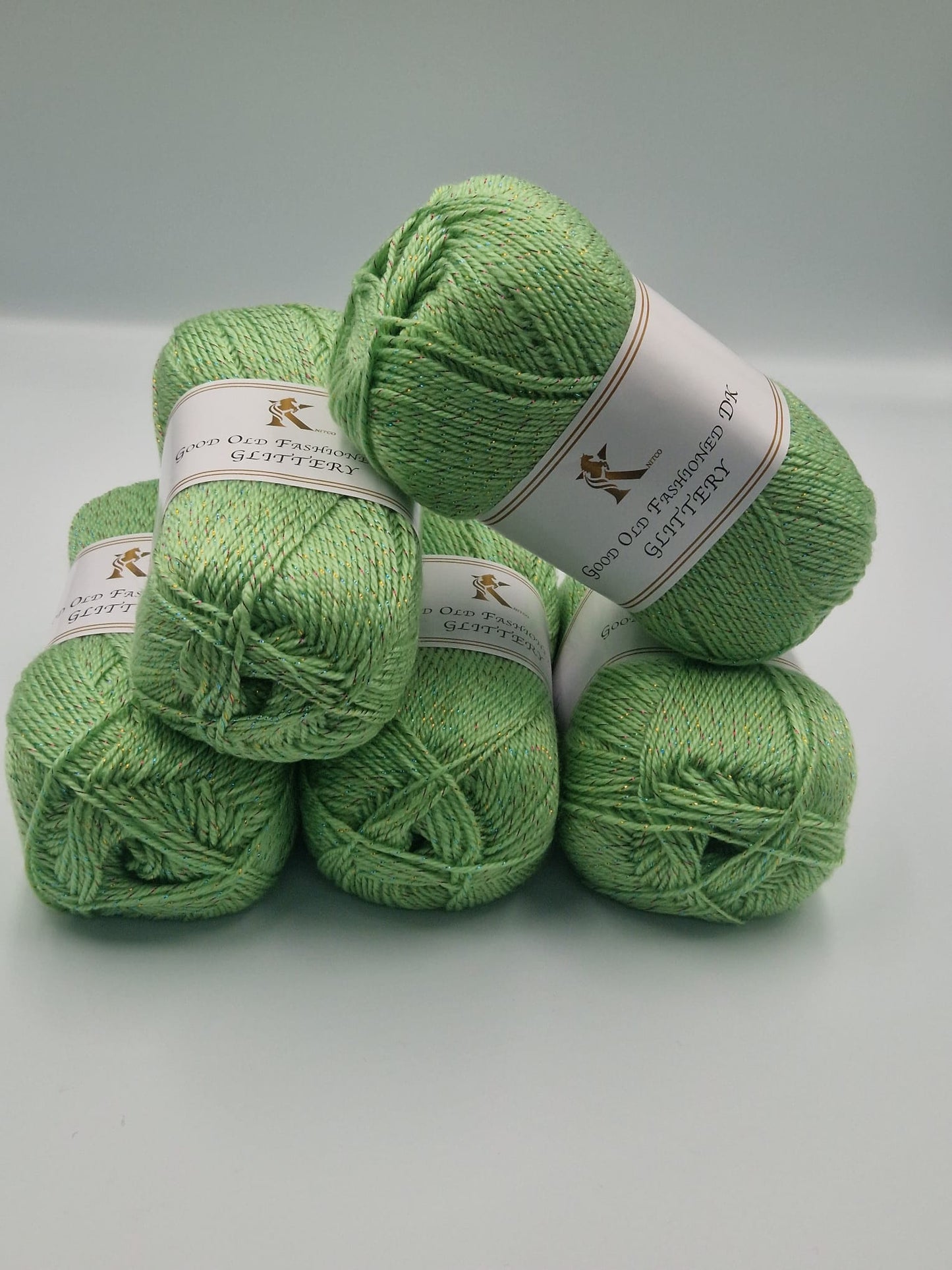Knitco Good Old Fashioned Glittery DK 5 x 100g - 270m - 95% Acrylic - 5% Silk Knitting Crochet Yarn