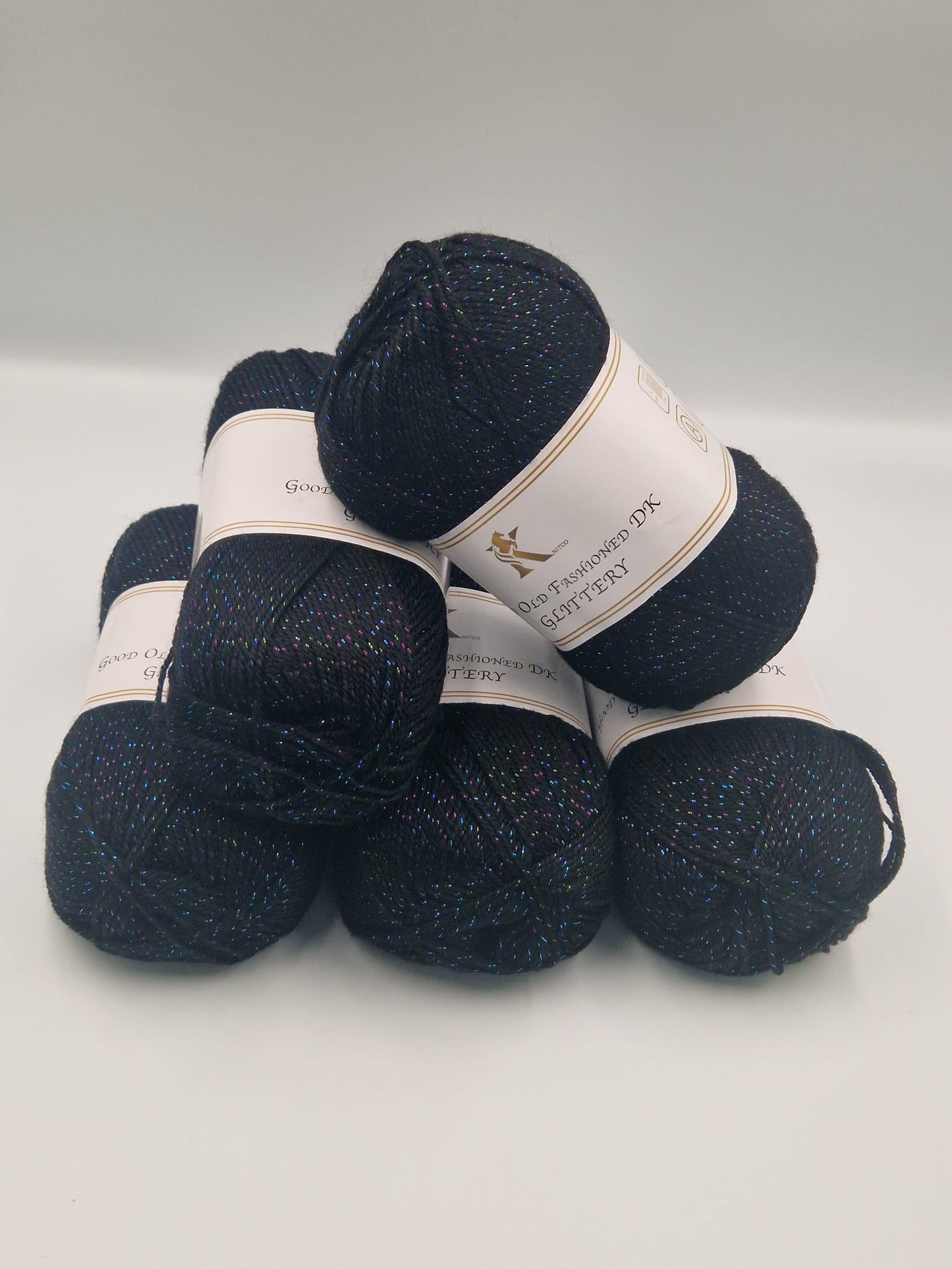 Knitco Good Old Fashioned Glittery DK 5 x 100g - 270m - 95% Acrylic - 5% Silk Knitting Crochet Yarn