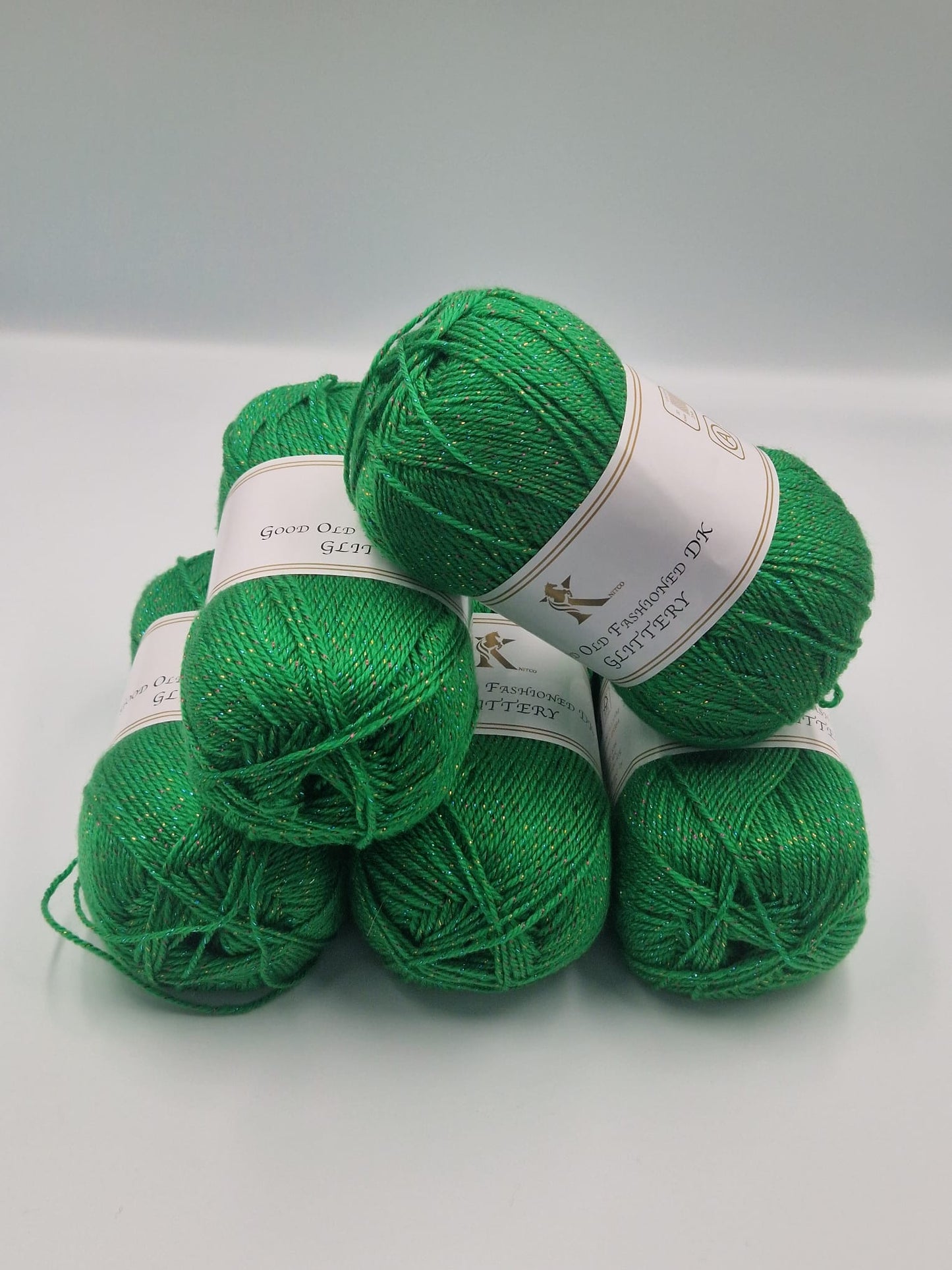 Knitco Good Old Fashioned Glittery DK 5 x 100g - 270m - 95% Acrylic - 5% Silk Knitting Crochet Yarn
