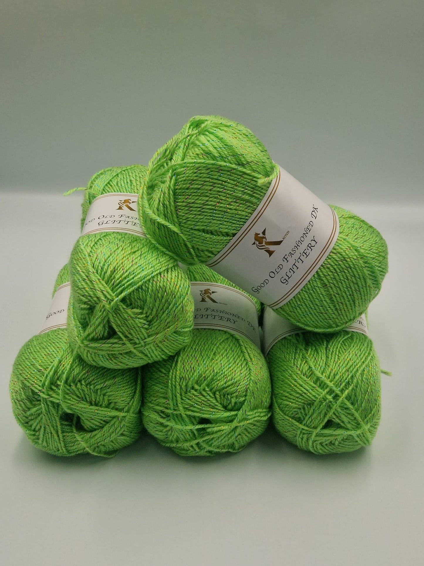 Knitco Good Old Fashioned Glittery DK 5 x 100g - 270m - 95% Acrylic - 5% Silk Knitting Crochet Yarn