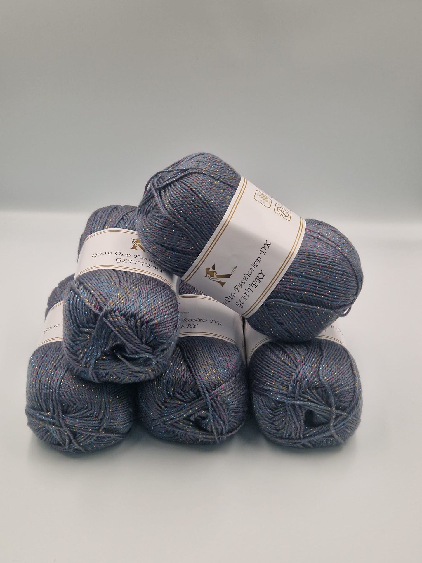 Knitco Good Old Fashioned Glittery DK 5 x 100g - 270m - 95% Acrylic - 5% Silk Knitting Crochet Yarn