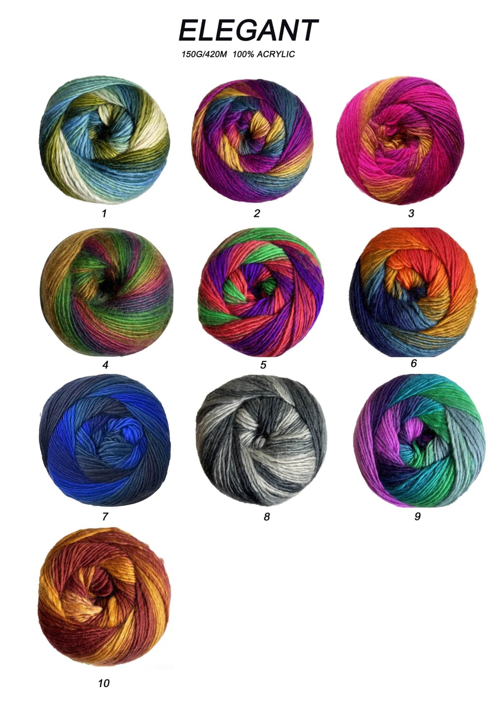 Knitco Elegant 1 x 150g - 420m - 100% Acrylic Knitting Crochet Yarn