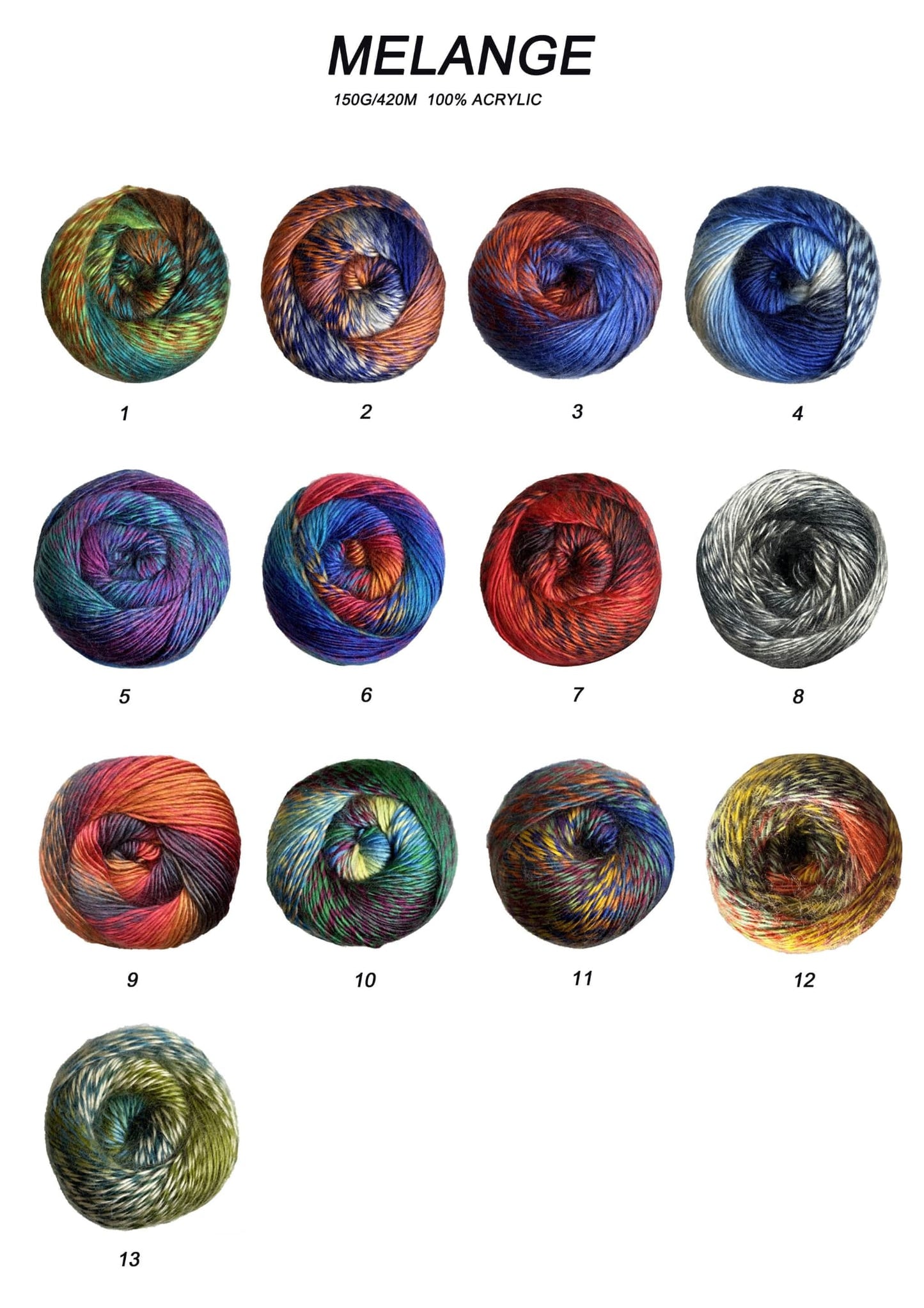 Knitco Melange DK 1 x 150g - 420m - 100% Acrylic Knitting Crochet Yarn