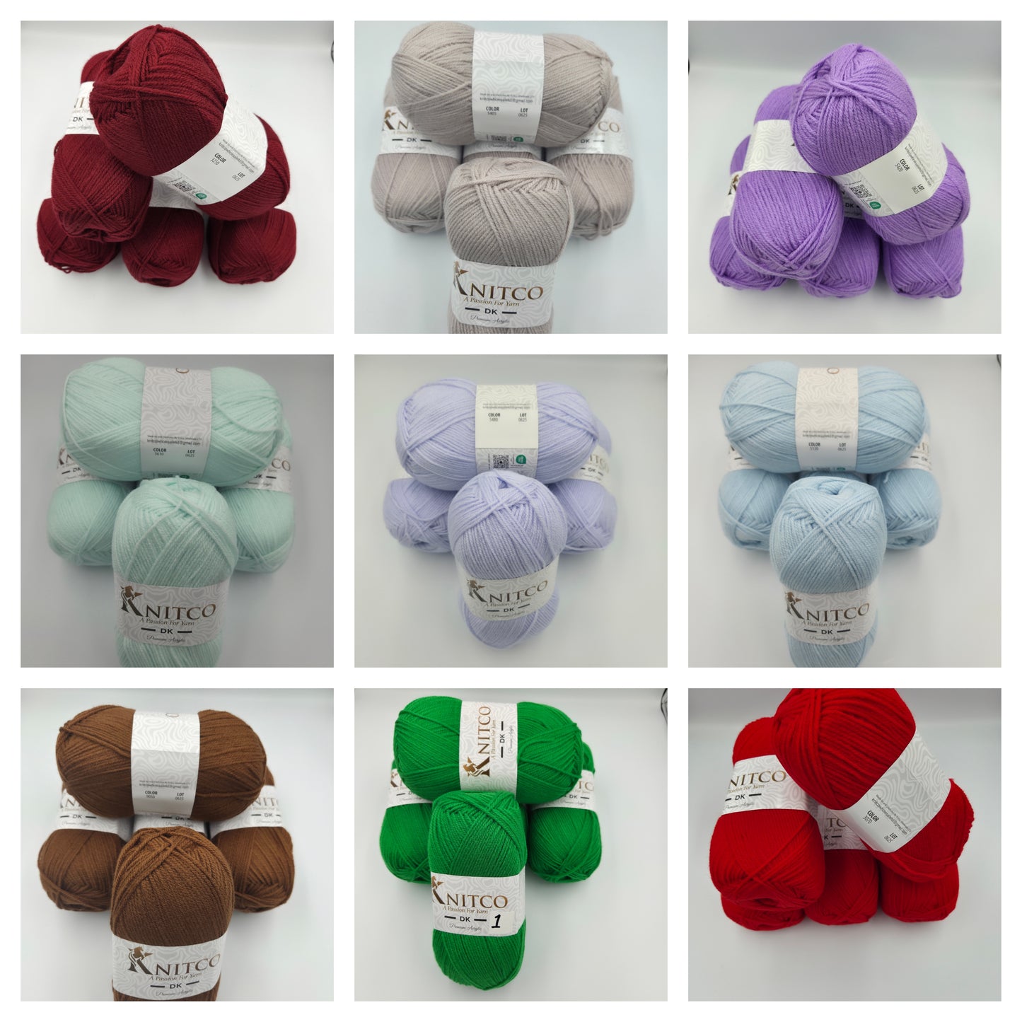 Knitco DK Premium 5 x 100g - 360m - 100% Acylic Knitting Crochet Yarn