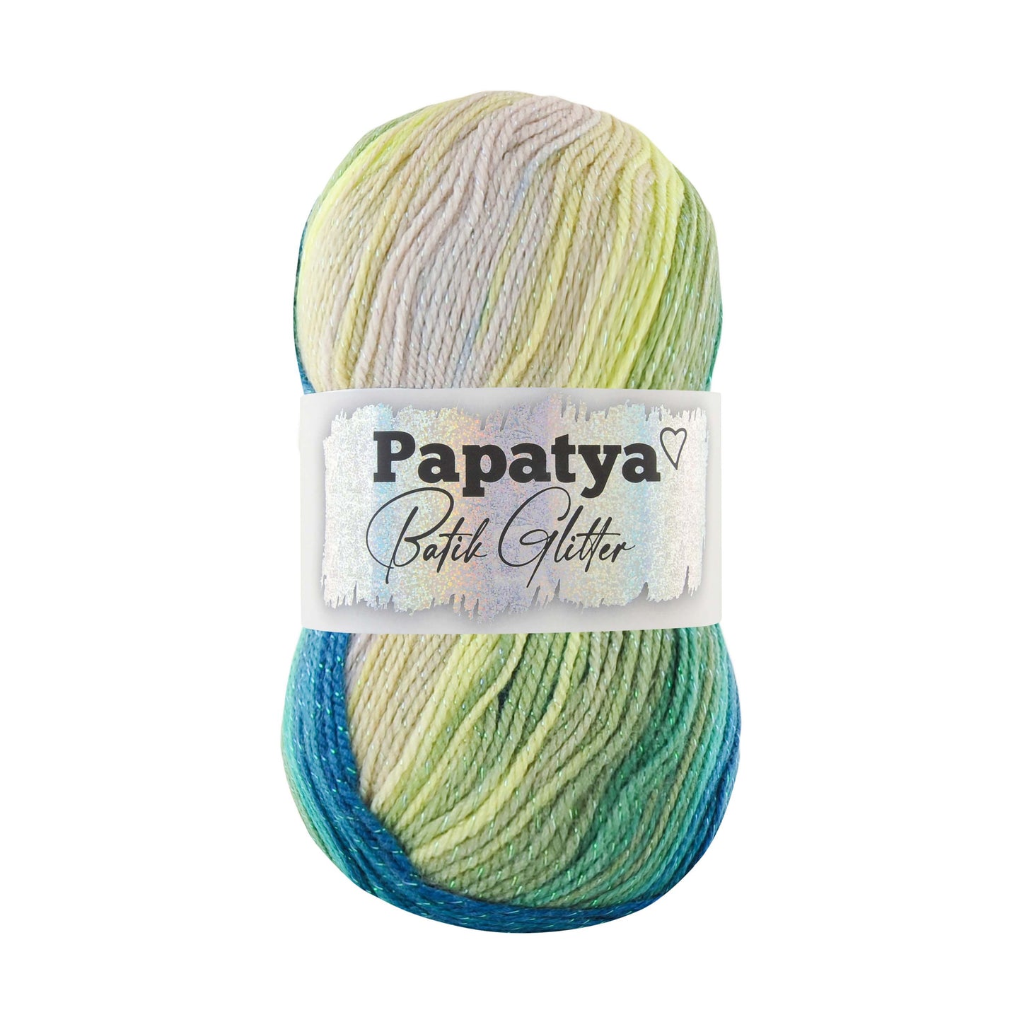 Papatya Batik Glitter 5 x 100g - 360m - 97% Acrylic 3% Polyester Knitting Crochet Yarn