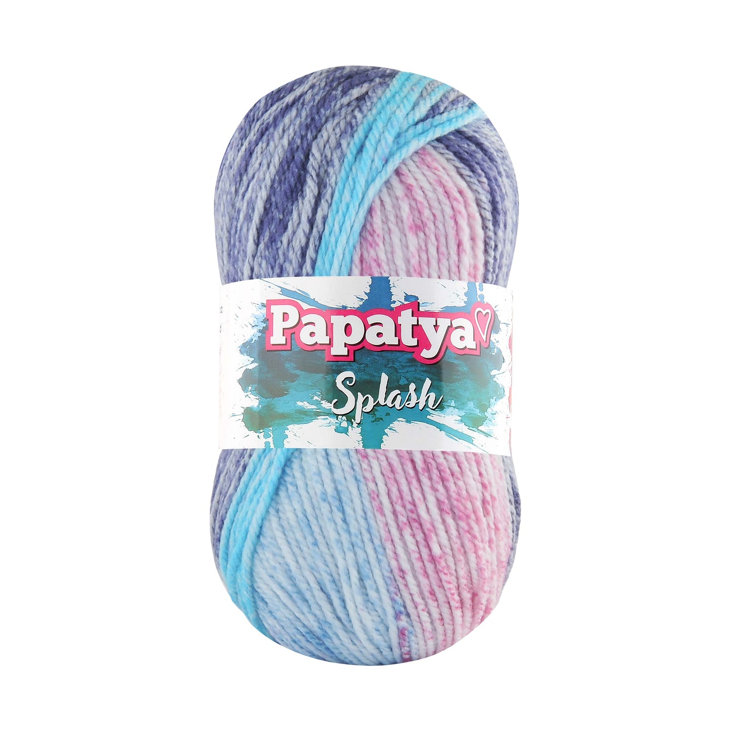 Papatya Splash 5 x 100g - 185m Aran 100% Acrylic Knitting Crochet Yarn