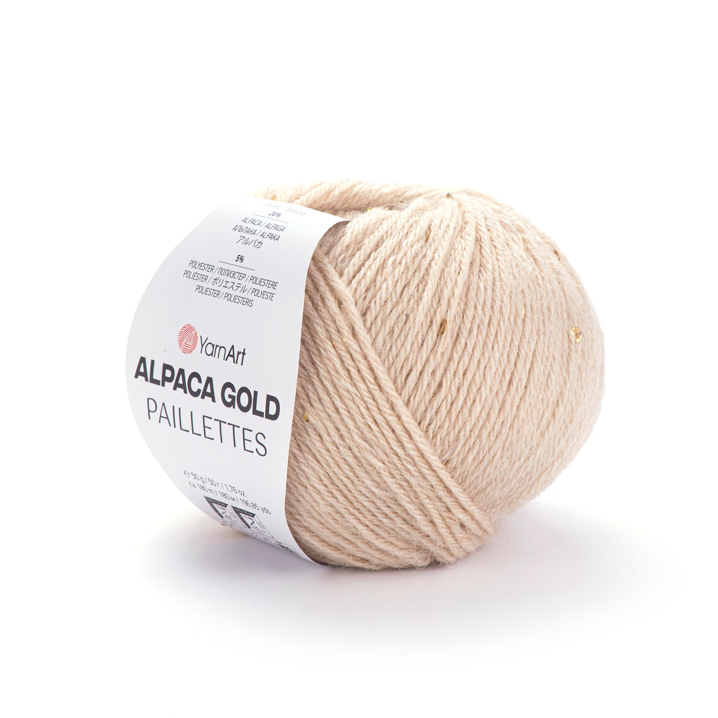 YarnArt Alpaca Gold Paillettes 5 x 50g - 180m - 20% Alpaca - 5% Polyester - 75% Acrylic Knitting Crochet Yarn
