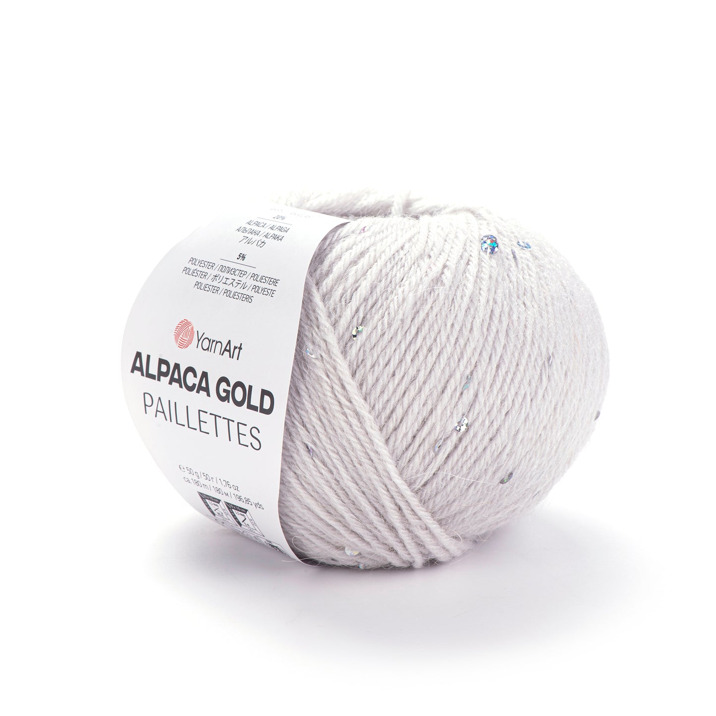 YarnArt Alpaca Gold Paillettes 5 x 50g - 180m - 20% Alpaca - 5% Polyester - 75% Acrylic Knitting Crochet Yarn