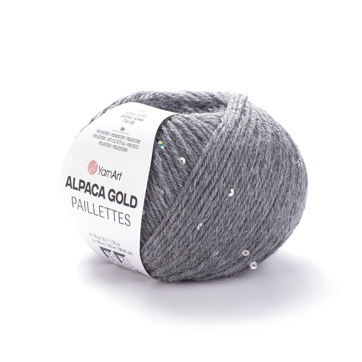 YarnArt Alpaca Gold Paillettes 5 x 50g - 180m - 20% Alpaca - 5% Polyester - 75% Acrylic Knitting Crochet Yarn