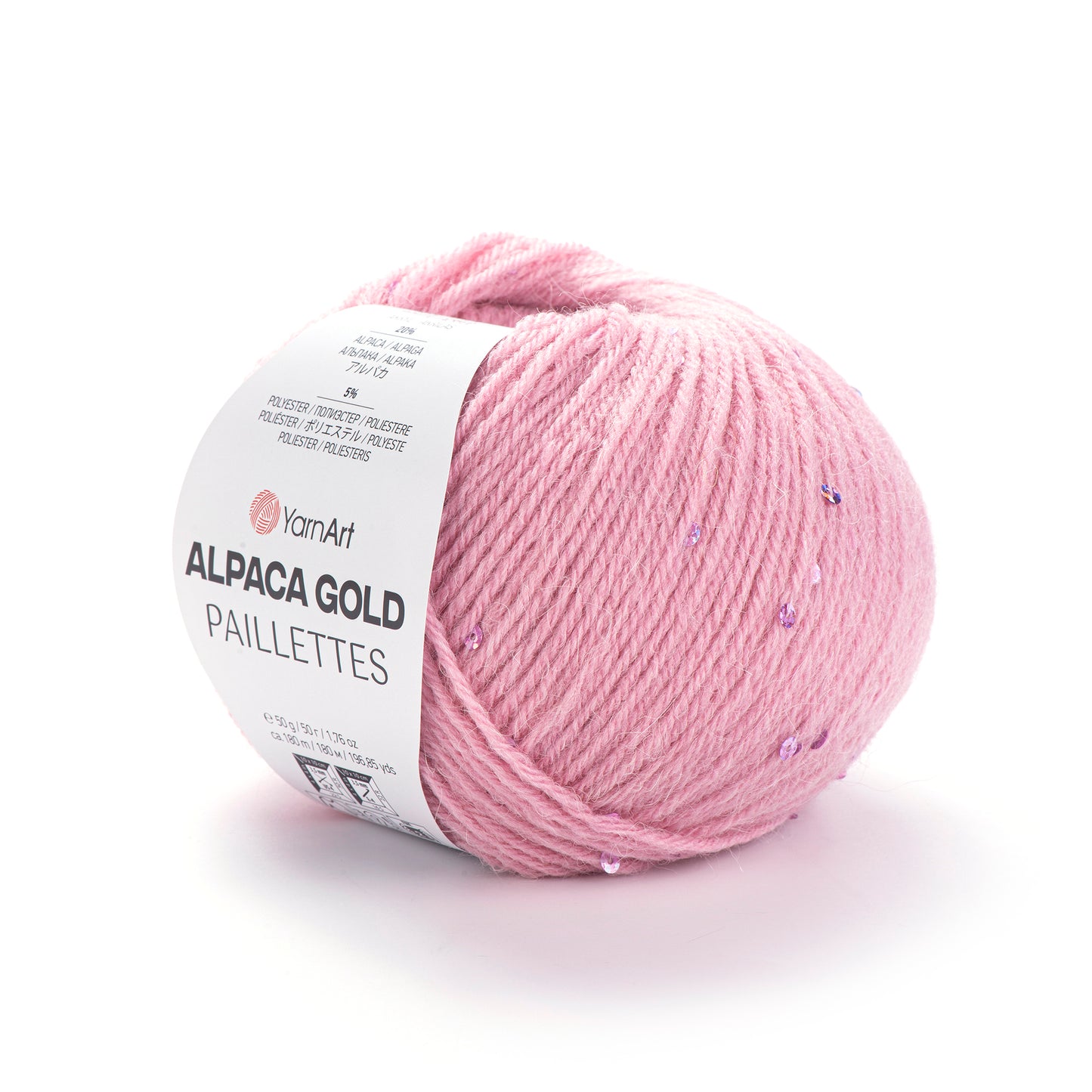 YarnArt Alpaca Gold Paillettes 5 x 50g - 180m - 20% Alpaca - 5% Polyester - 75% Acrylic Knitting Crochet Yarn