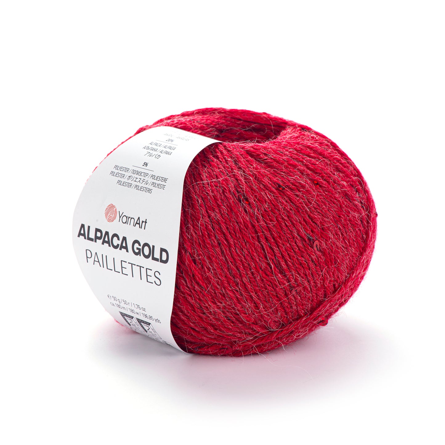 YarnArt Alpaca Gold Paillettes 5 x 50g - 180m - 20% Alpaca - 5% Polyester - 75% Acrylic Knitting Crochet Yarn