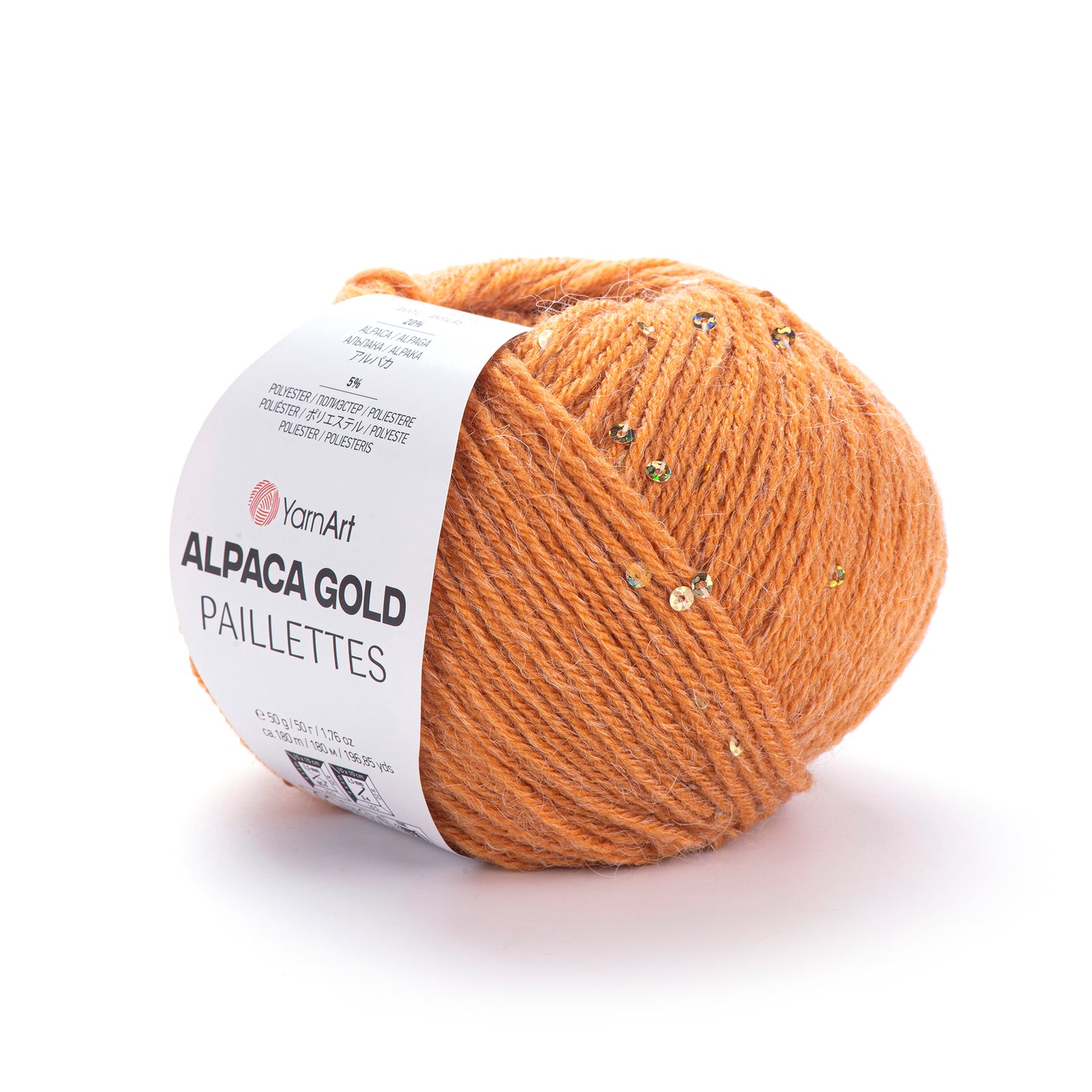 YarnArt Alpaca Gold Paillettes 5 x 50g - 180m - 20% Alpaca - 5% Polyester - 75% Acrylic Knitting Crochet Yarn